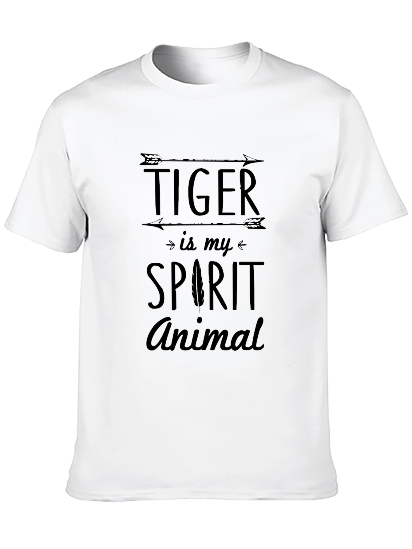 Tiger is My Spirit Animal Black Graphic T-Shirt