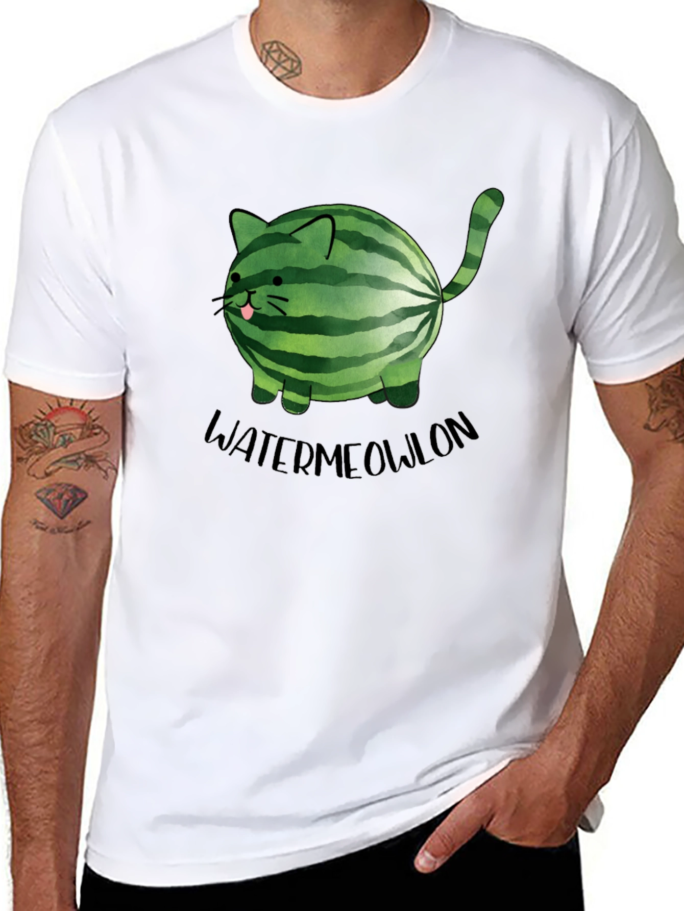 Watermeowlon T-Shirt - Funny Cat & Watermelon Design
