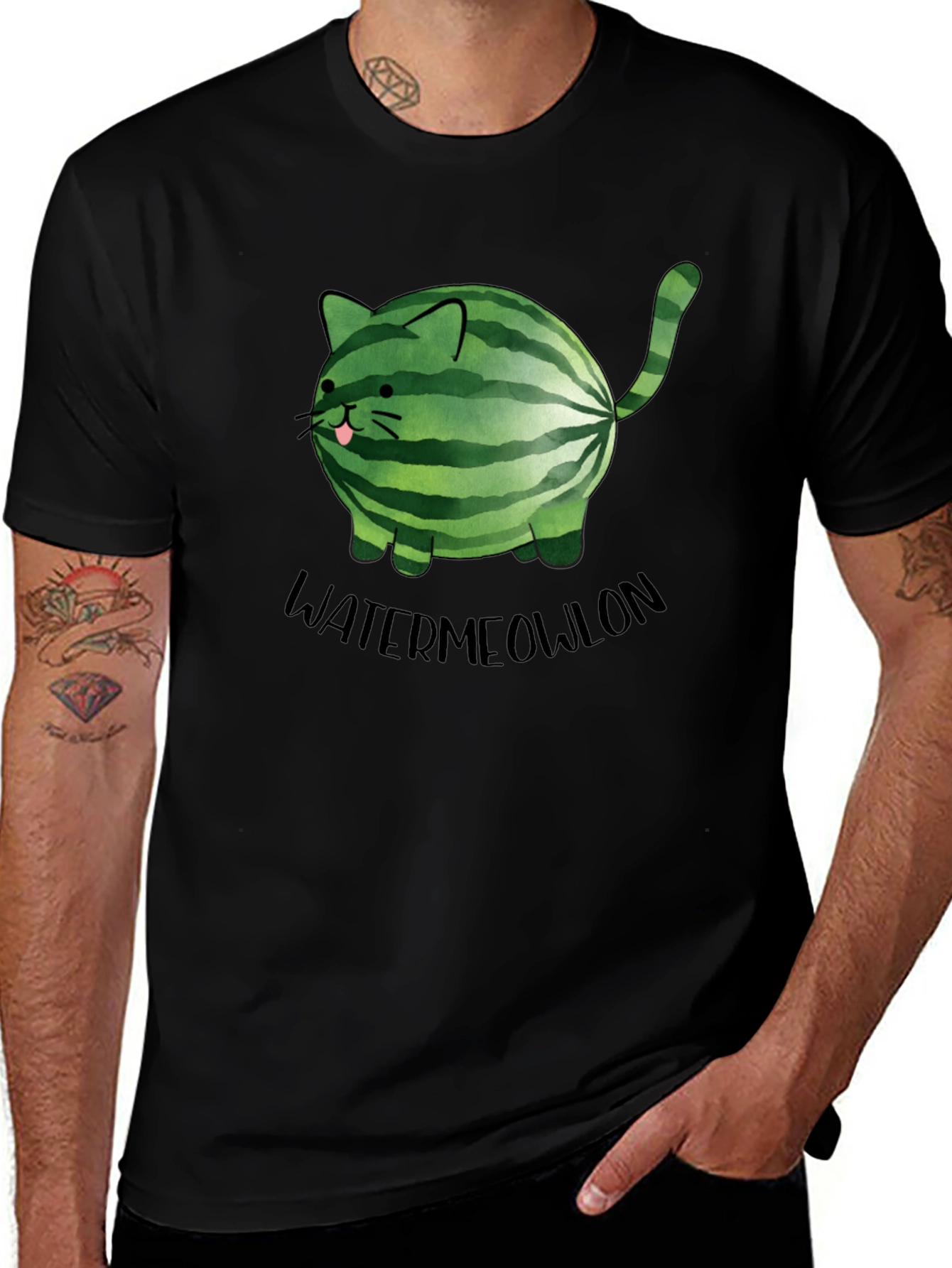 Watermeowlon T-Shirt - Funny Cat & Watermelon Design