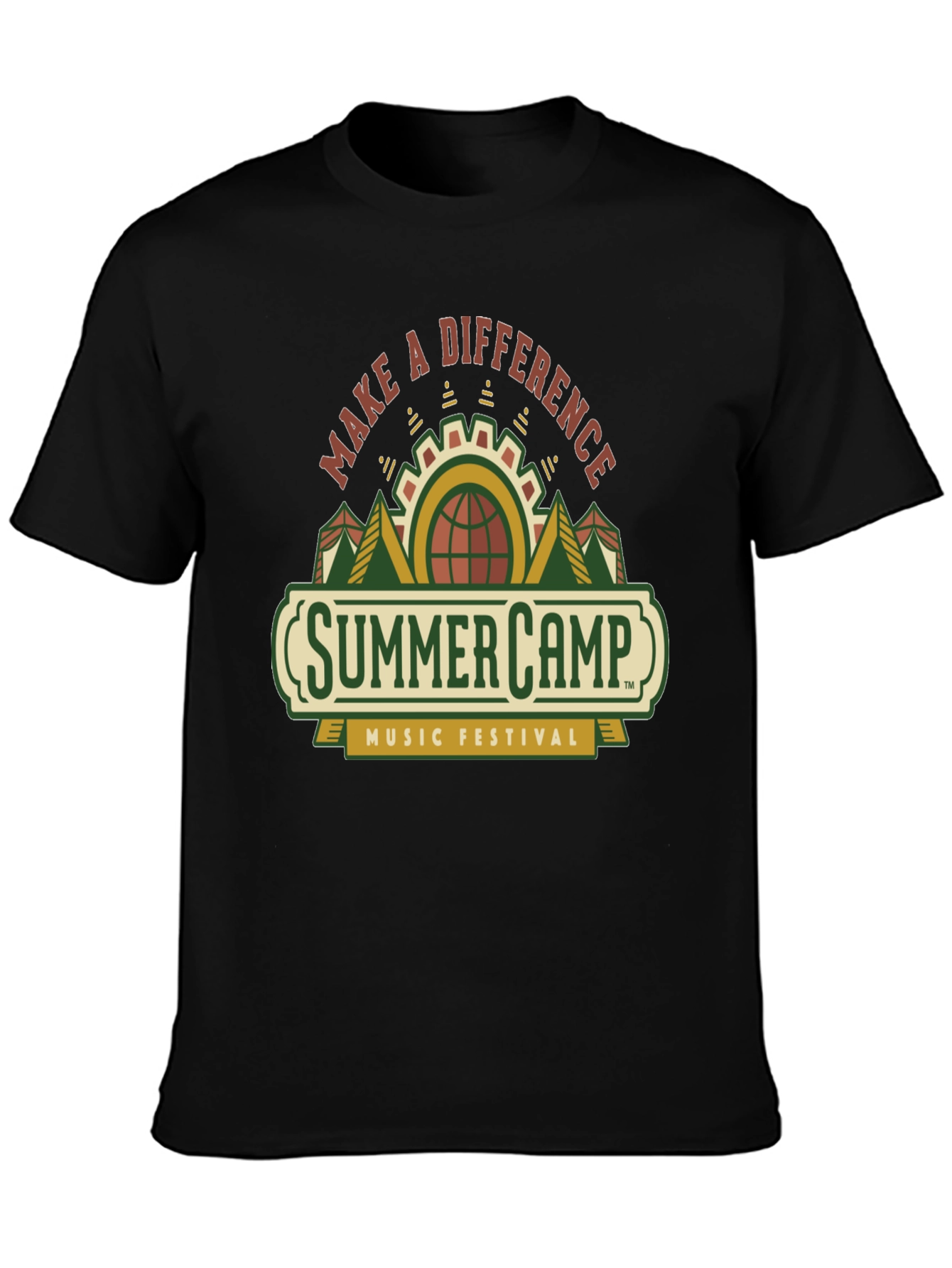 Summer Camp Music Festival Black T-Shirt