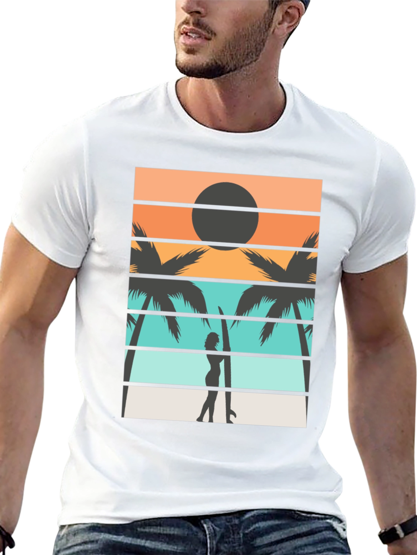Retro Surfer T-Shirt: Beach Vibes