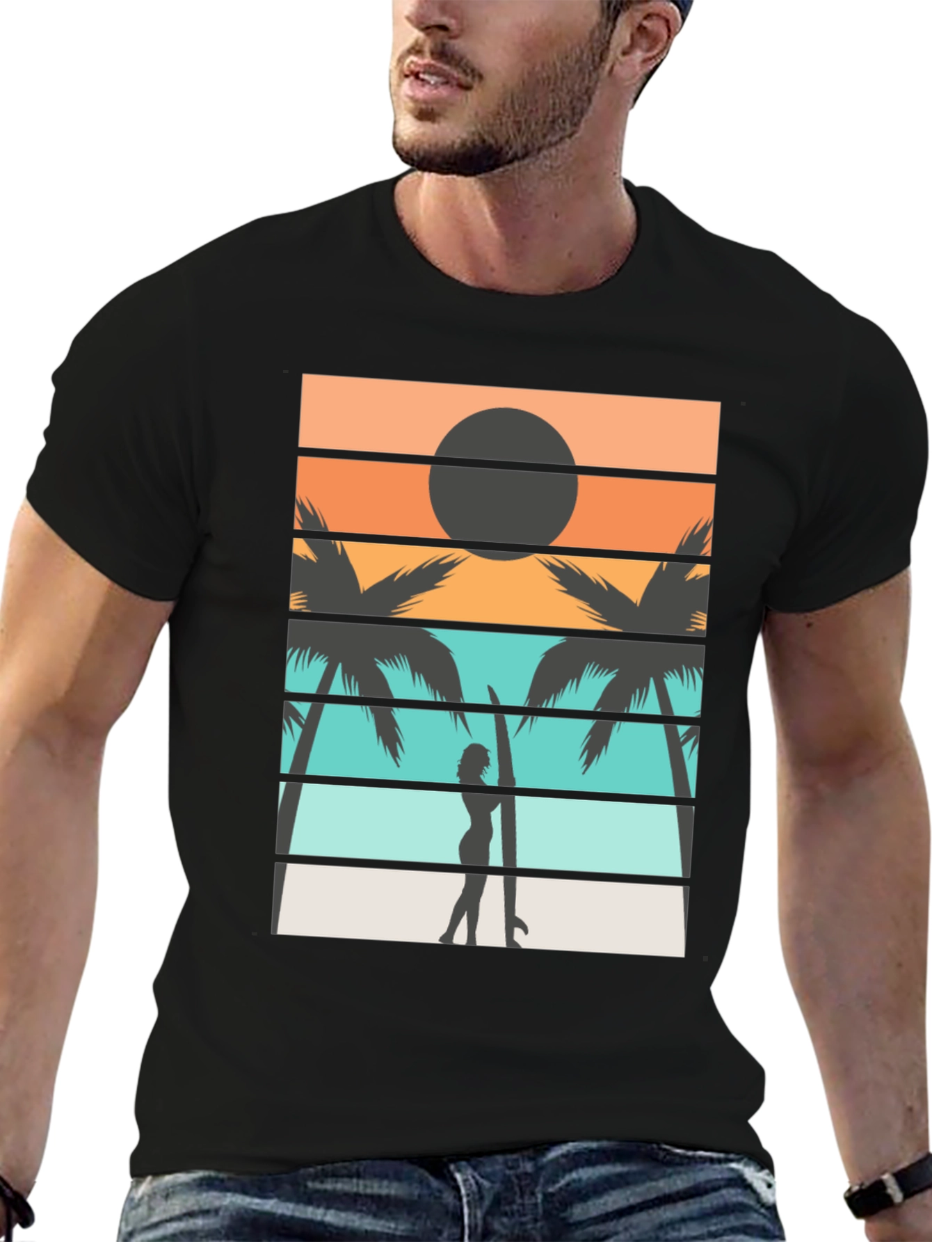 Retro Surfer T-Shirt: Beach Vibes