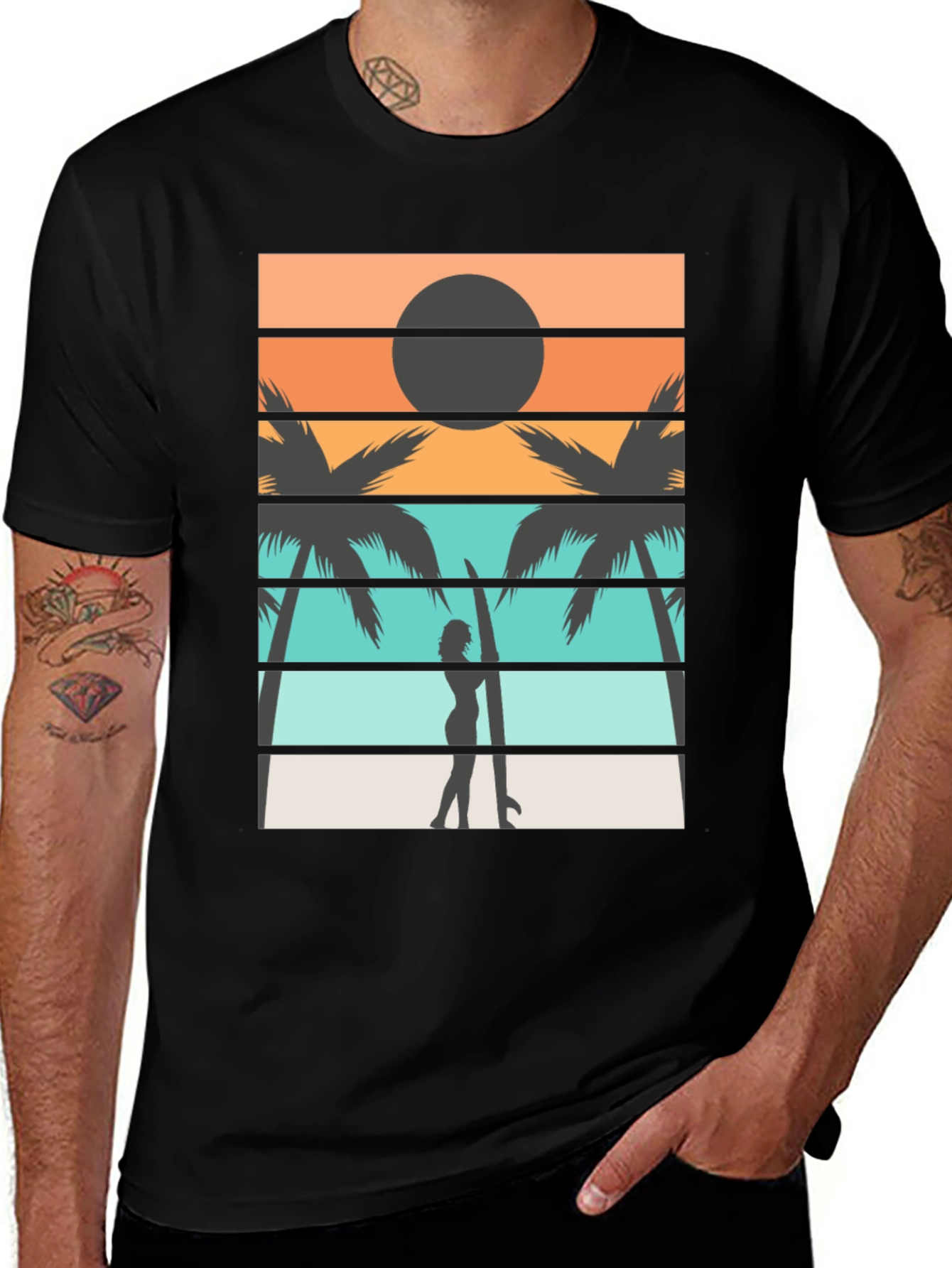 Retro Surfer T-Shirt: Beach Vibes