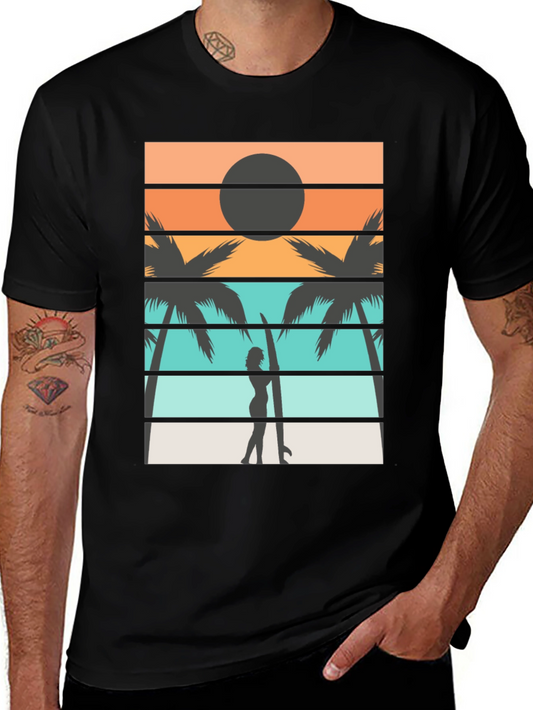 Retro Surfer T-Shirt: Beach Vibes