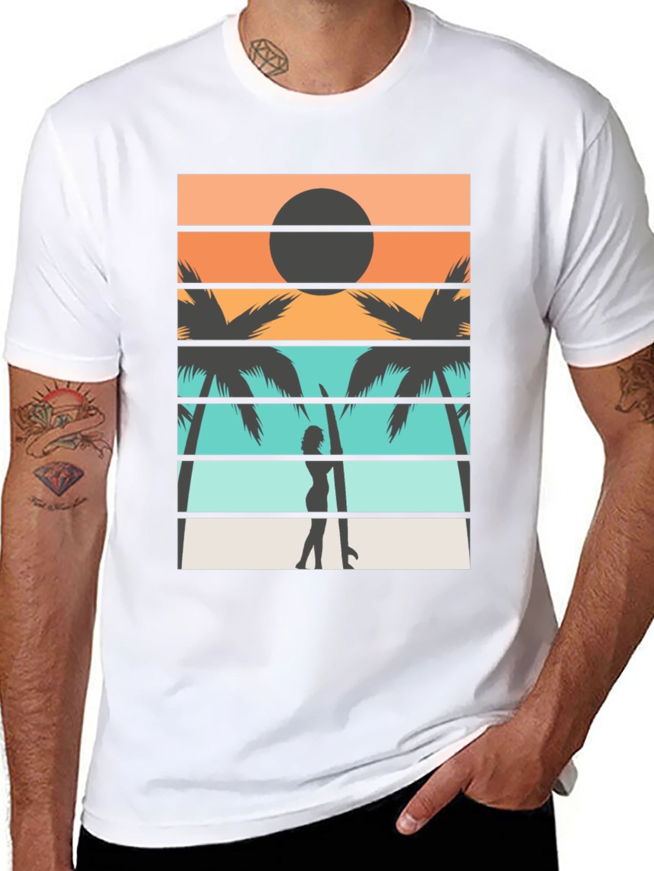Retro Surfer T-Shirt: Beach Vibes