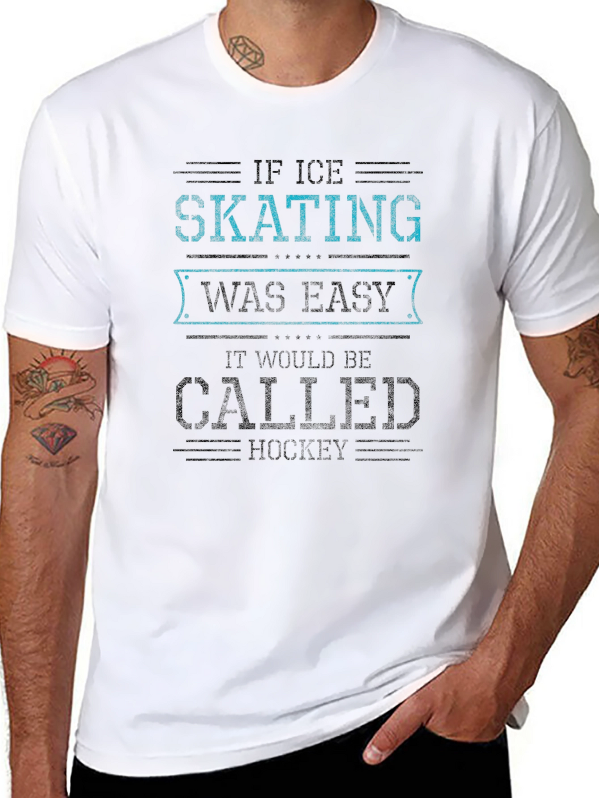 Ice Skating Hockey Graphic T-Shirt