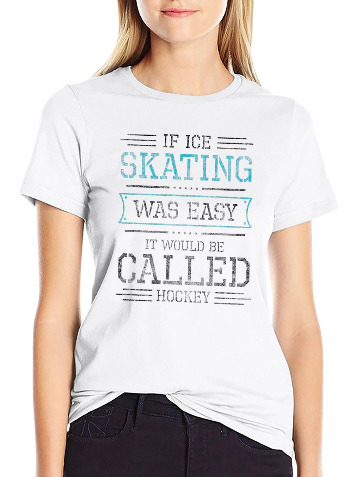 Ice Skating Hockey Graphic T-Shirt