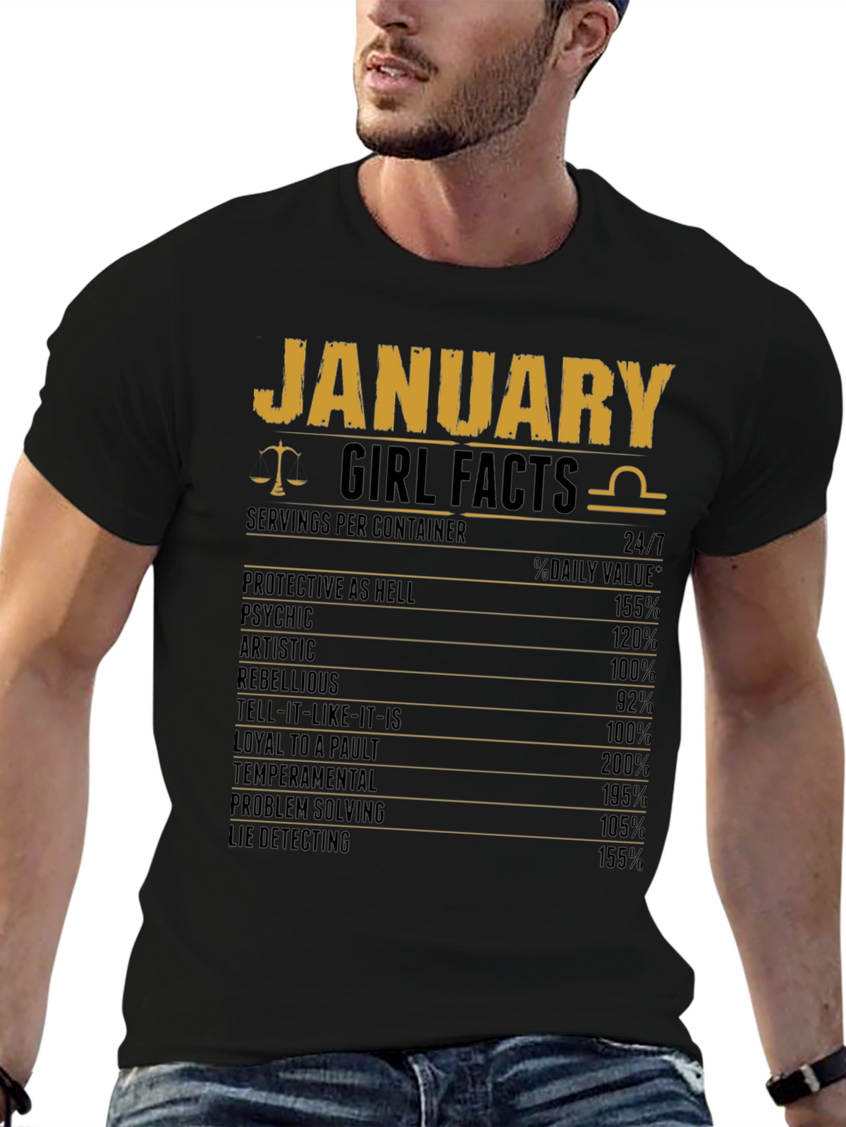 January Girl Facts Zodiac T-Shirt