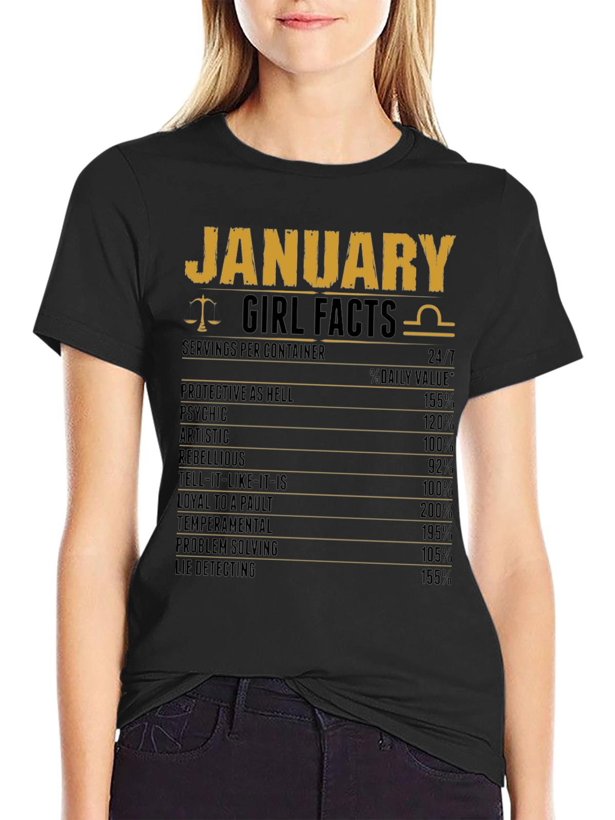 January Girl Facts Zodiac T-Shirt