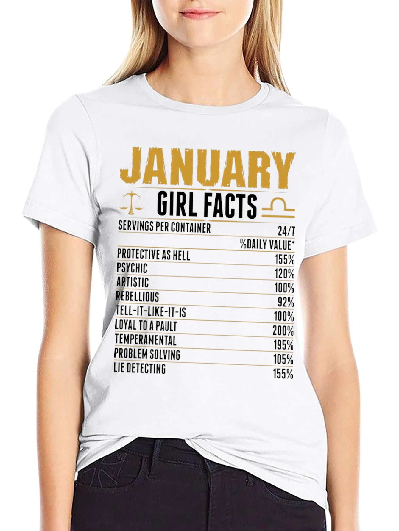 January Girl Facts Zodiac T-Shirt