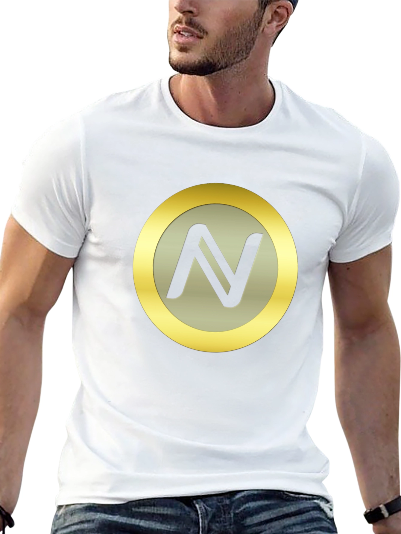 Black T-Shirt with N Coin Logo