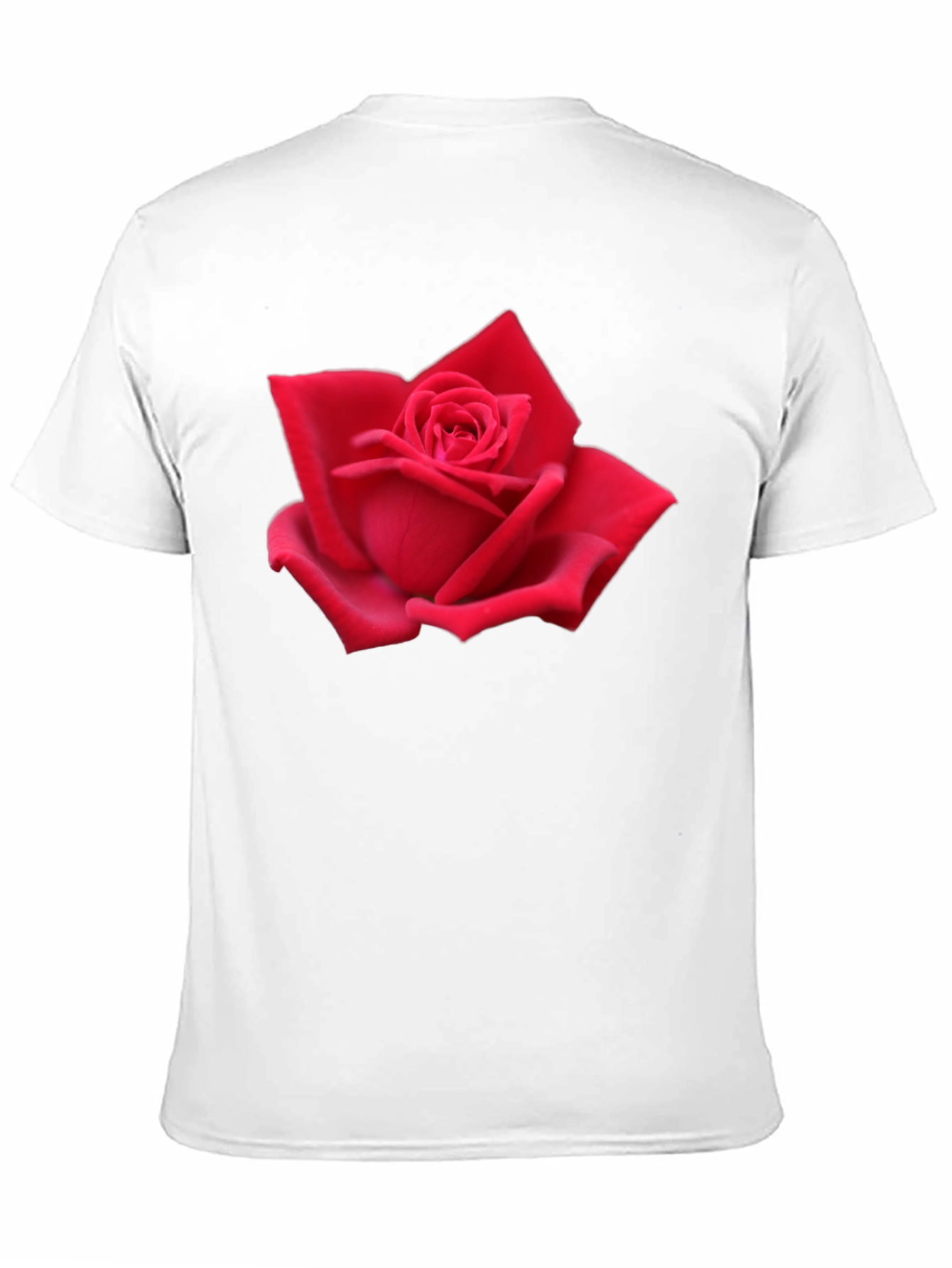 Red Rose Graphic Black T-Shirt