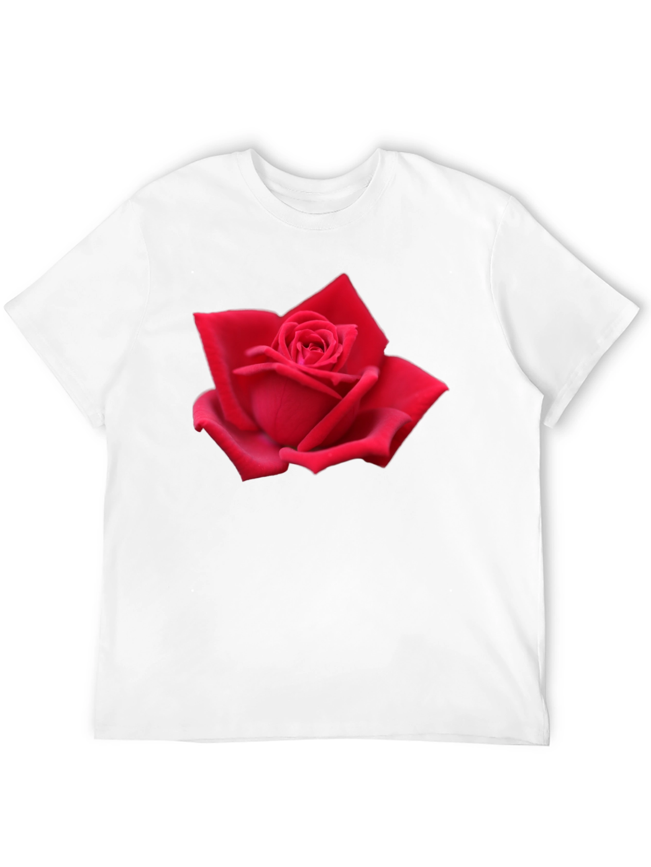 Red Rose Graphic Black T-Shirt