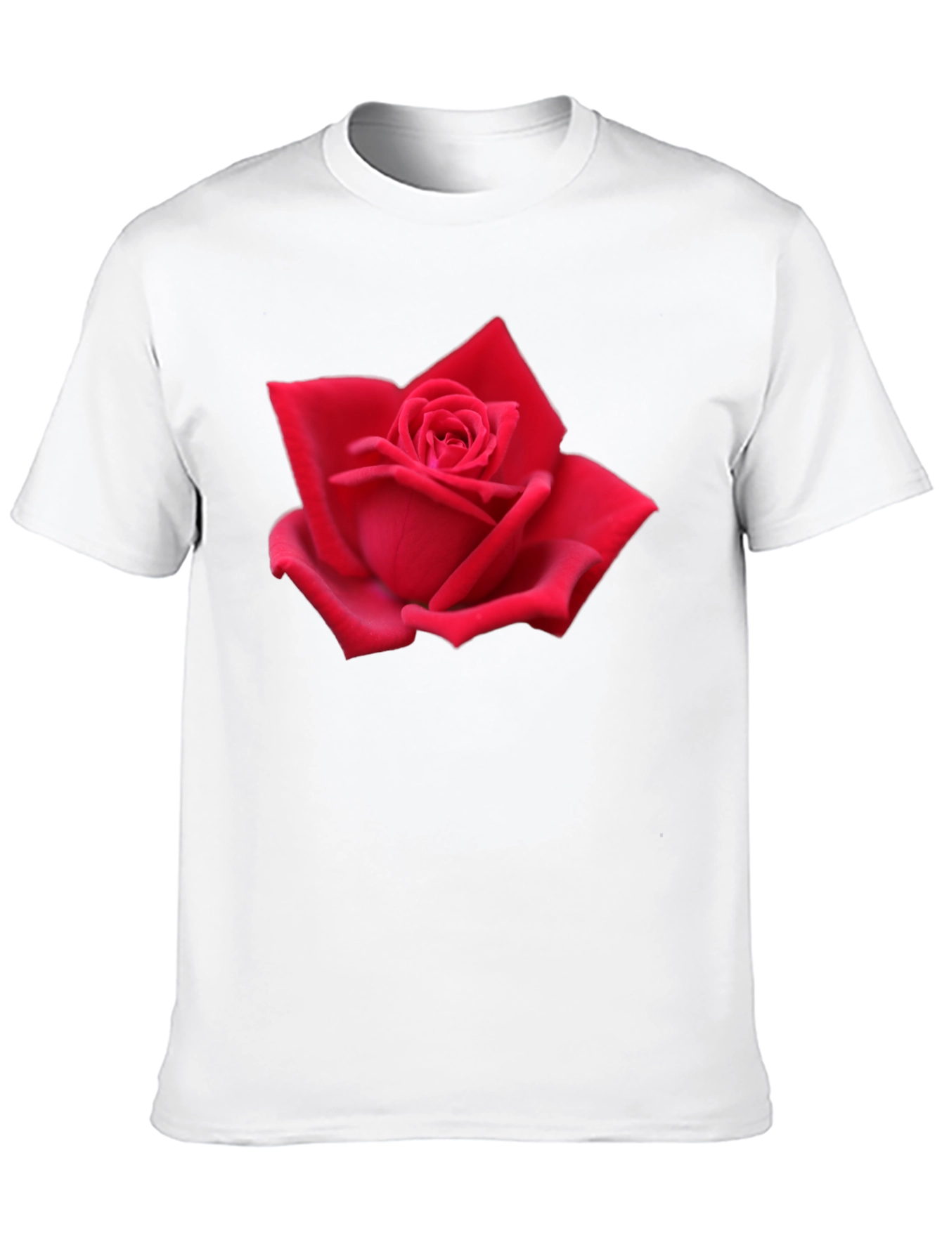 Red Rose Graphic Black T-Shirt