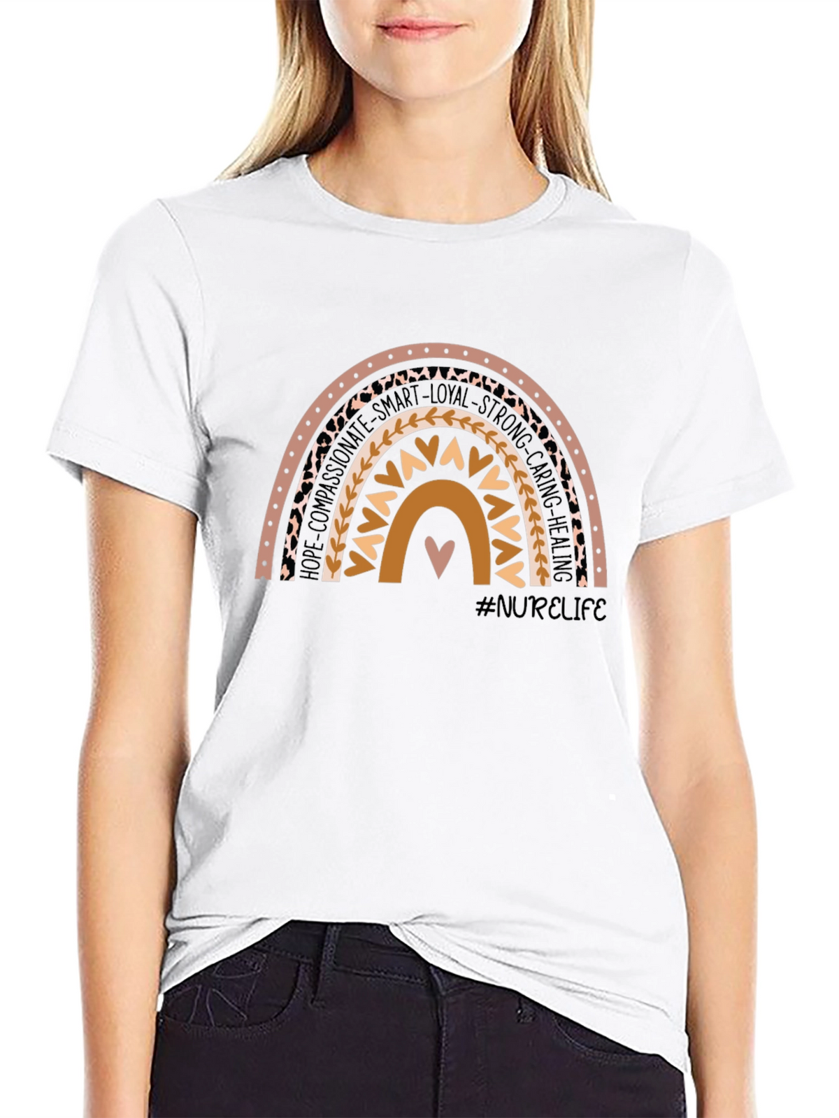 Nurse Life Rainbow Graphic T-Shirt