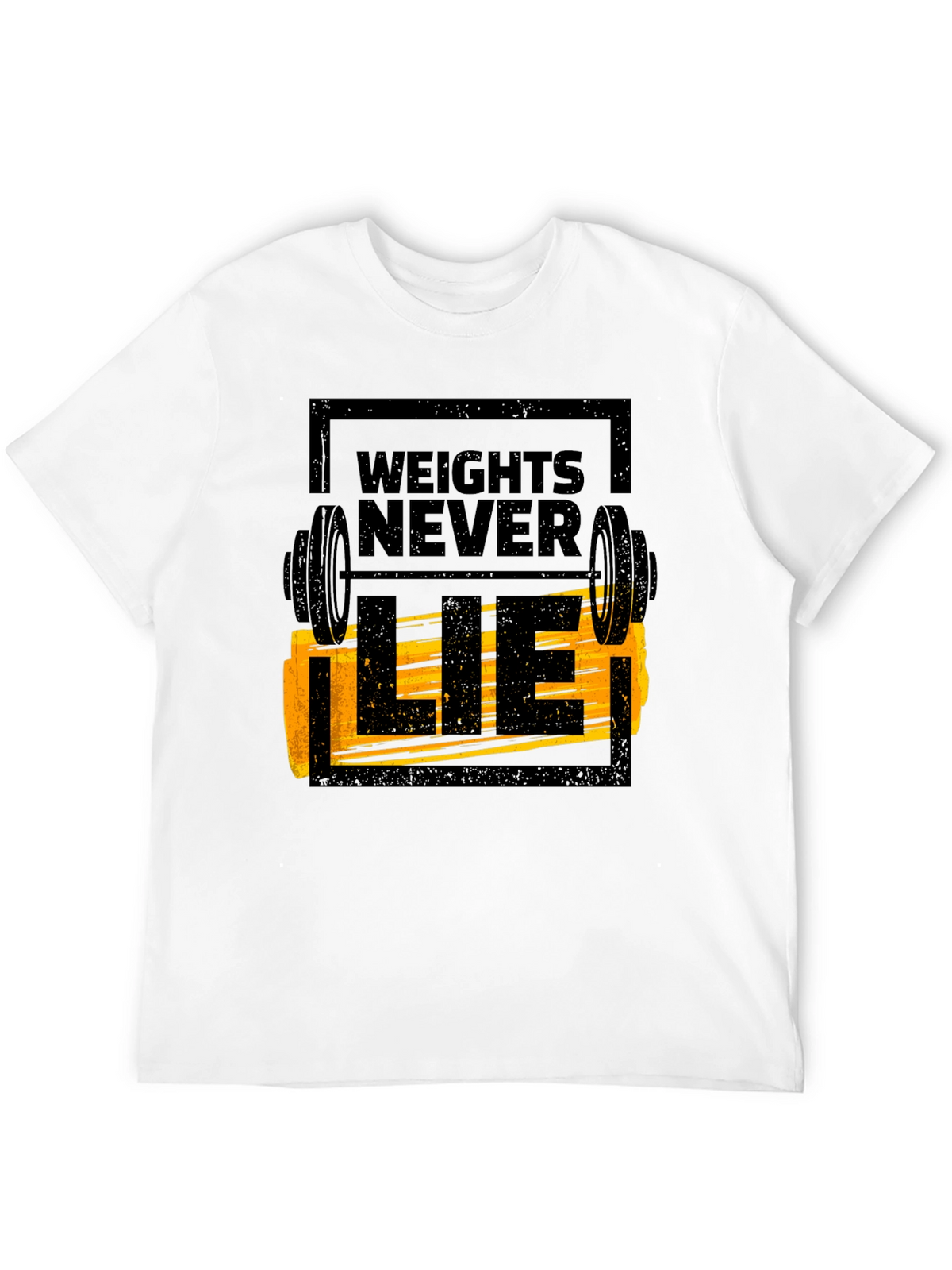 Weights Never Lie Black Graphic T-Shirt