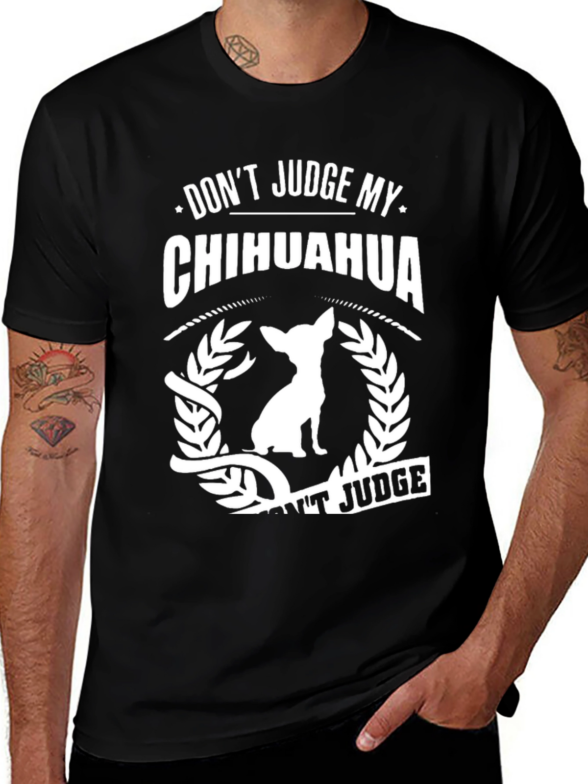 Dont Judge My Chihuahua Black T-Shirt