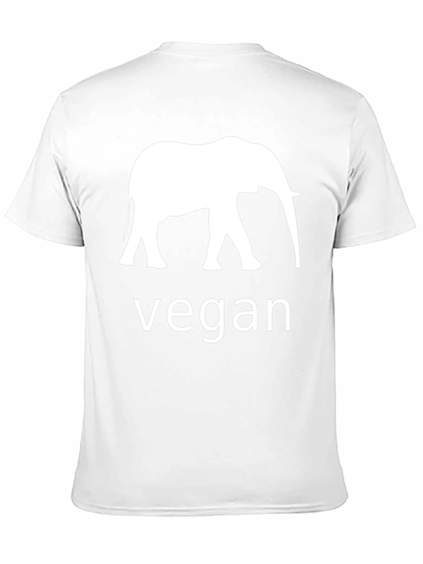 Vegan Elephant Graphic Black T-Shirt