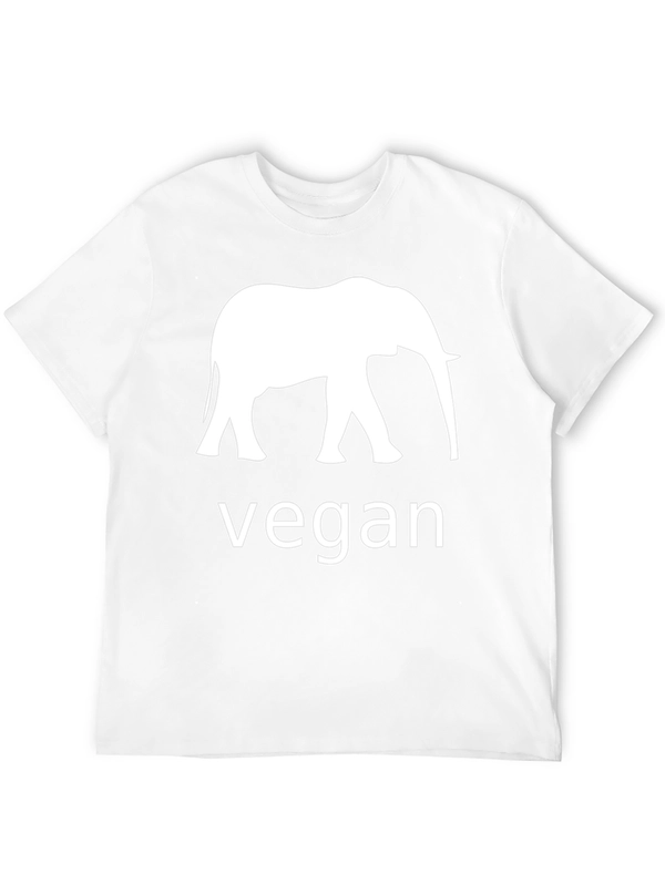 Vegan Elephant Graphic Black T-Shirt