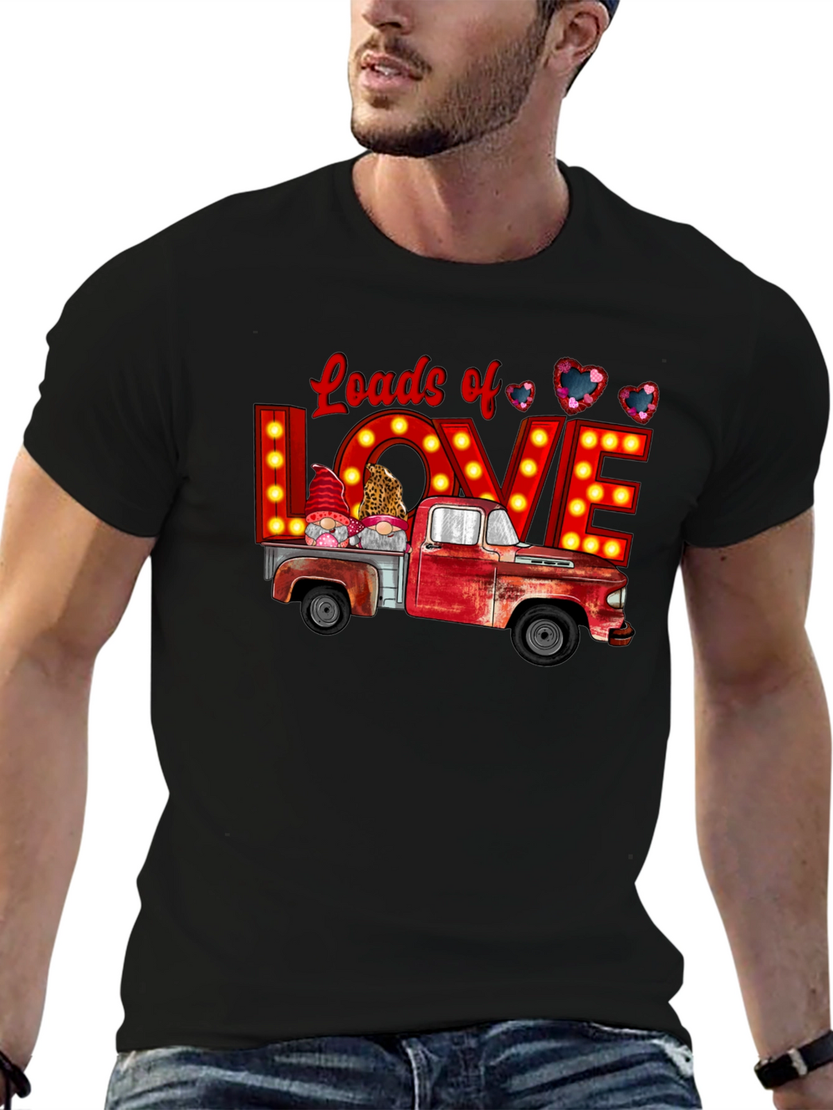 Loads of Love Valentines Truck Graphic Tee