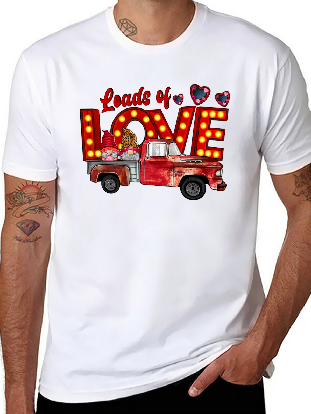 Loads of Love Valentines Truck Graphic Tee