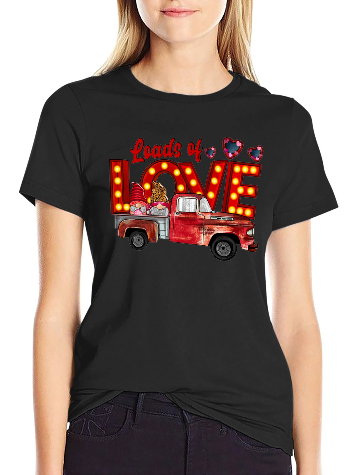 Loads of Love Valentines Truck Graphic Tee