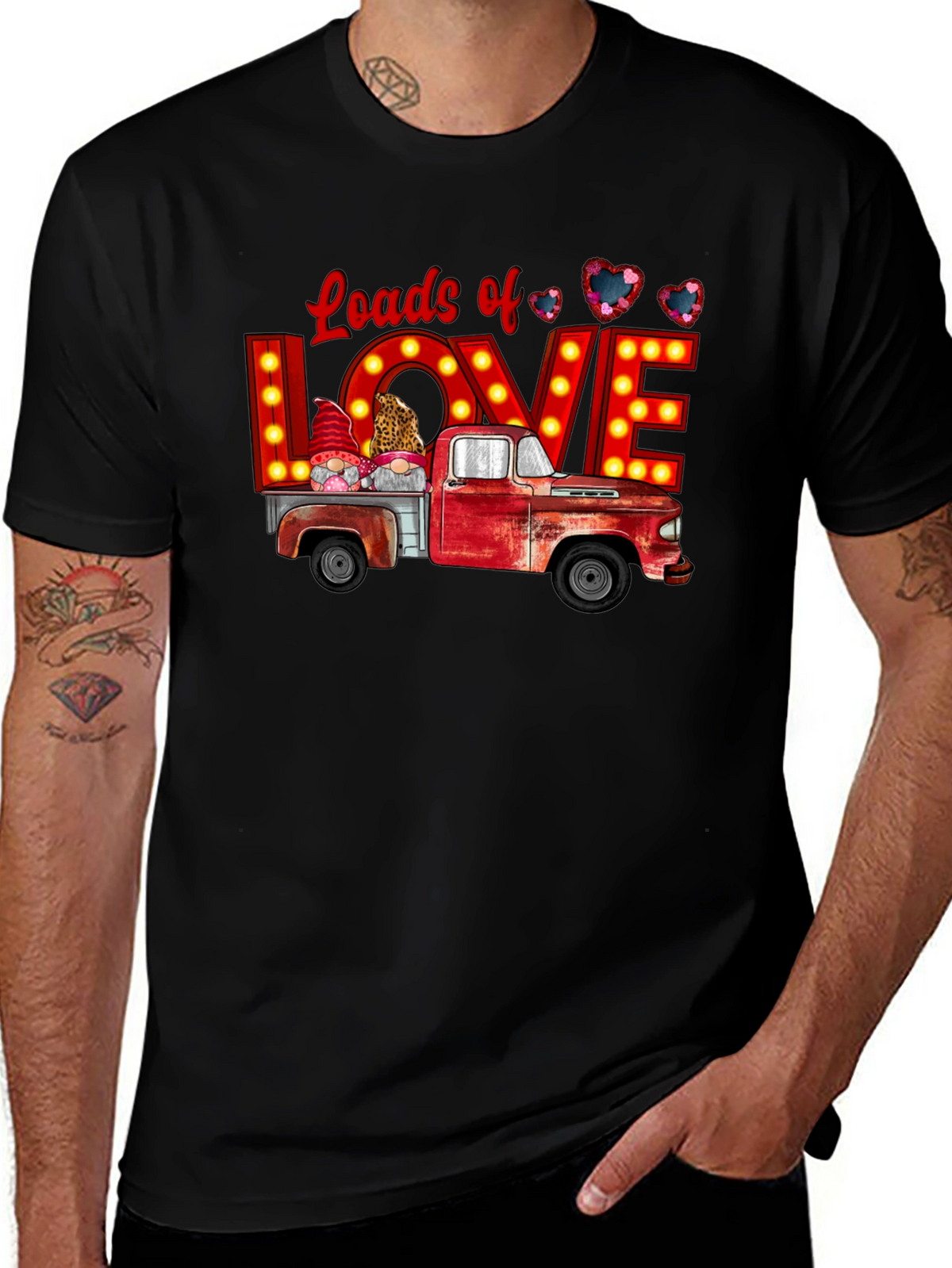 Loads of Love Valentines Truck Graphic Tee