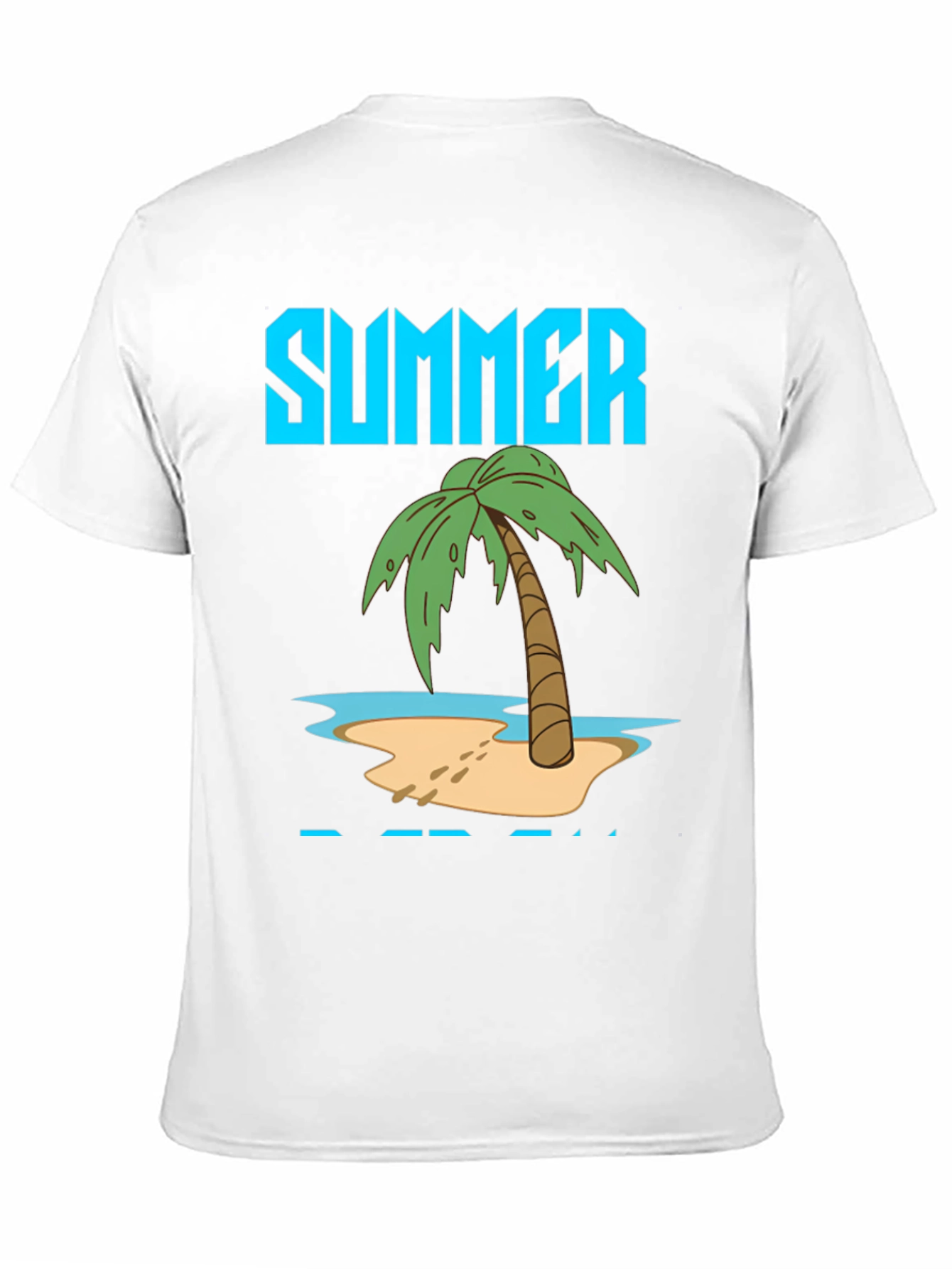 Summer Beach T-Shirt Black Cotton