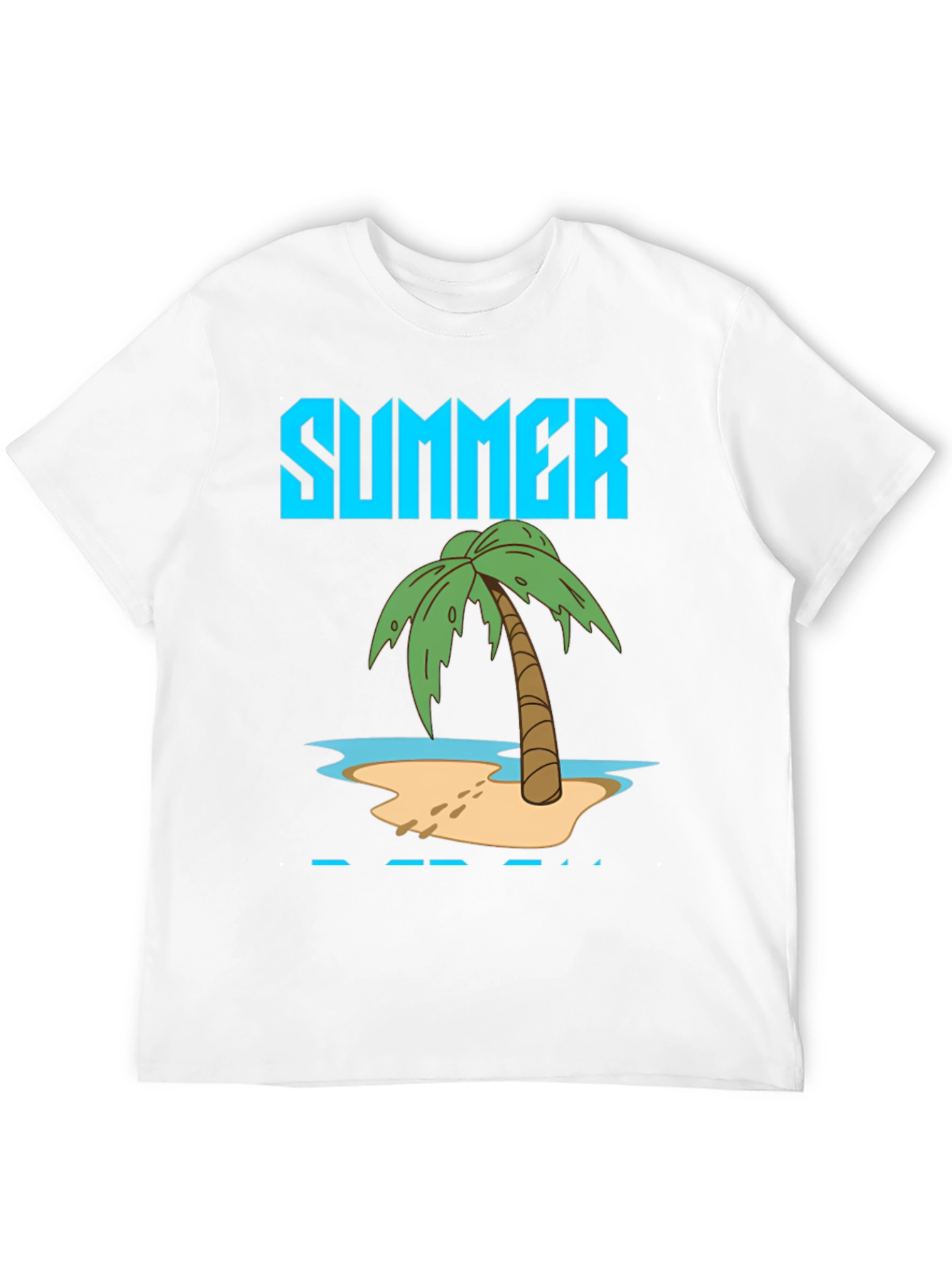 Summer Beach T-Shirt Black Cotton