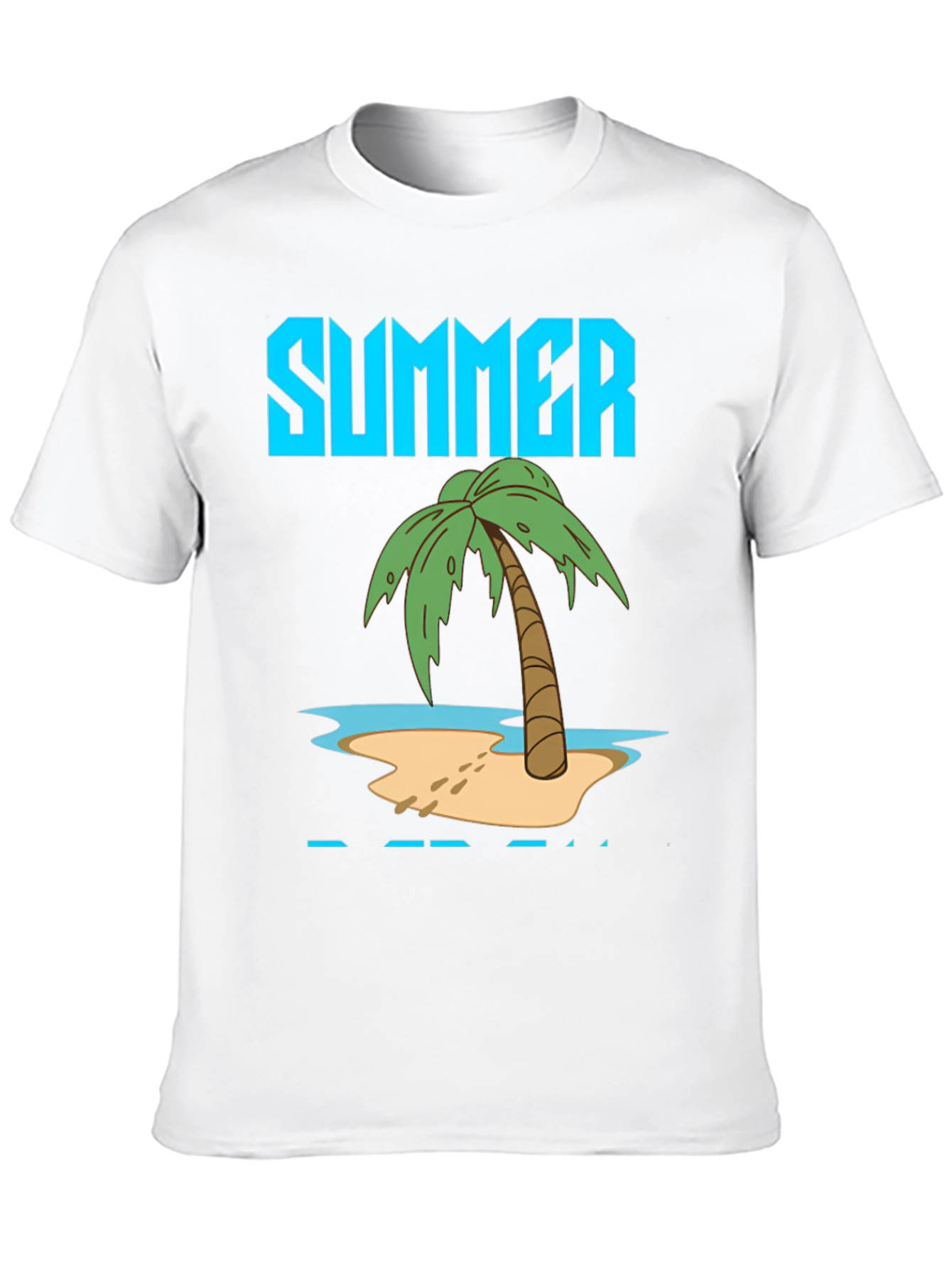 Summer Beach T-Shirt Black Cotton
