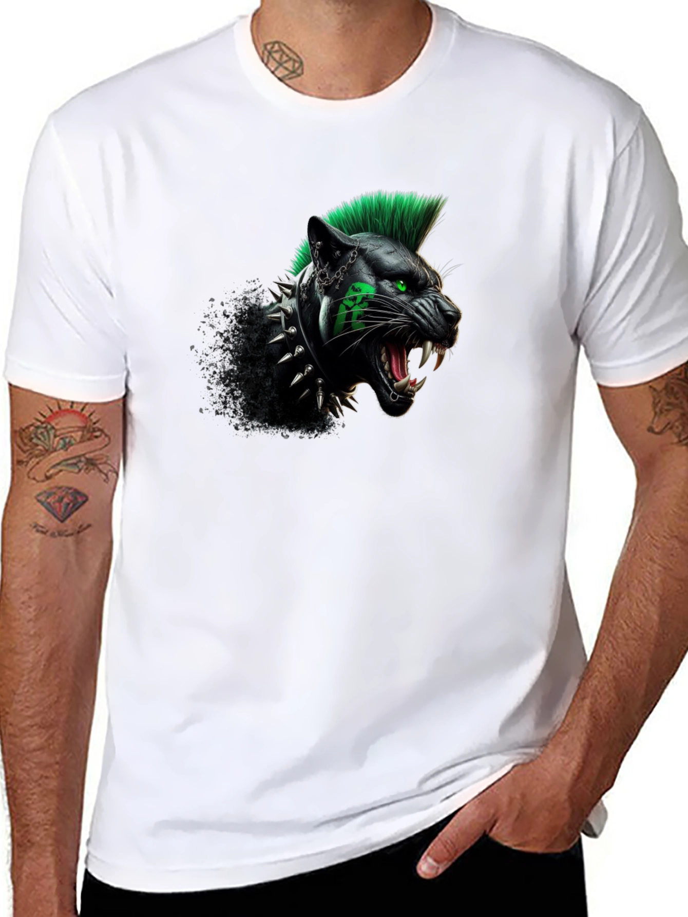 Punk Panther Graphic Tee - Unleash Your Wild Side