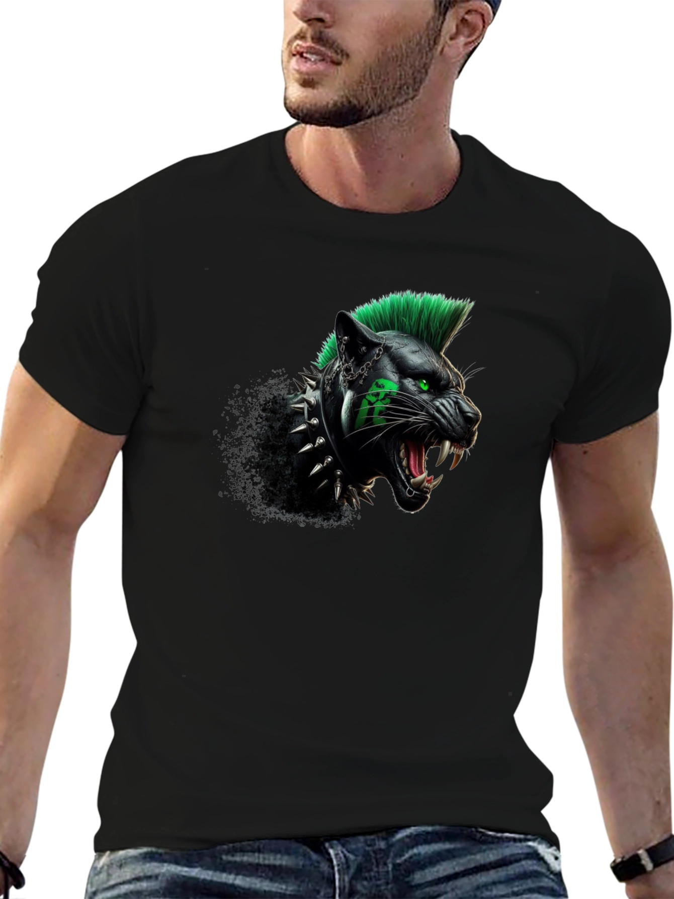 Punk Panther Graphic Tee - Unleash Your Wild Side