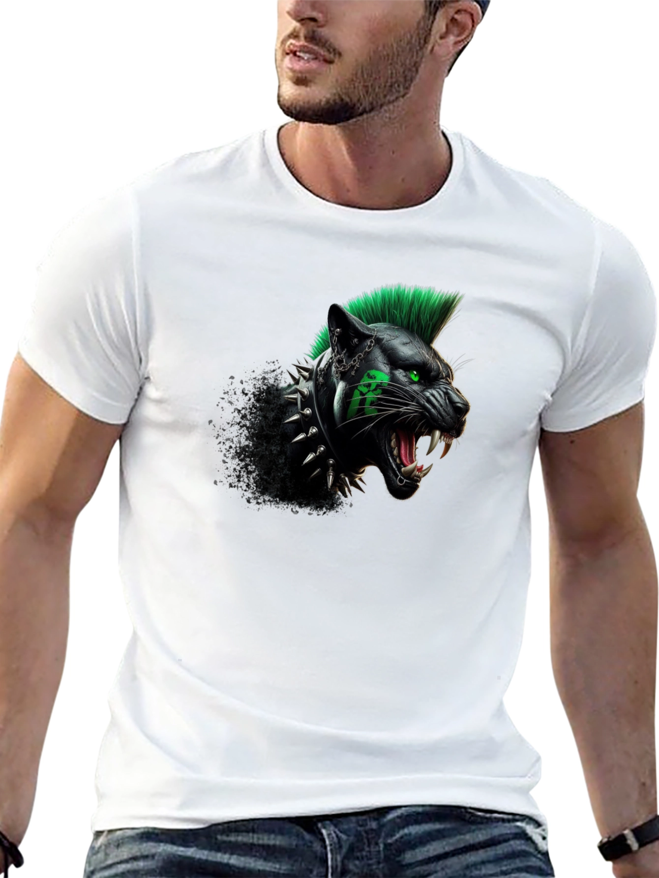 Punk Panther Graphic Tee - Unleash Your Wild Side