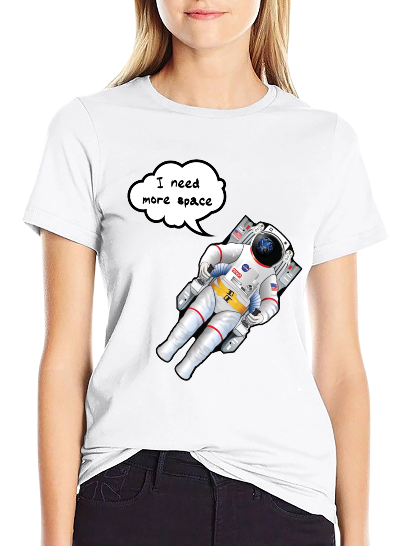 Cosmic Comfort Tee: Astronaut Graphic T-Shirt