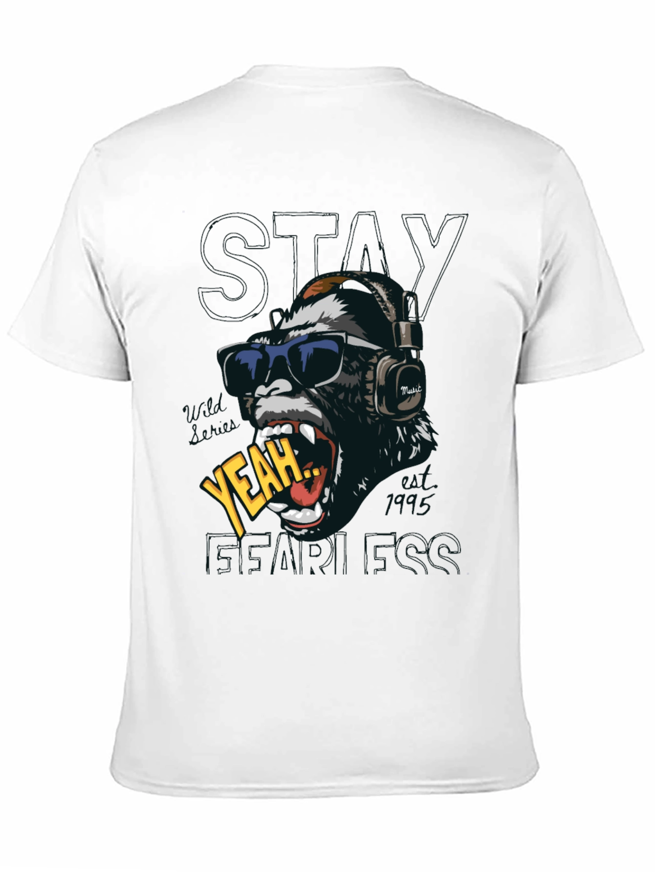 Cool Gorilla Graphic Print T-Shirt