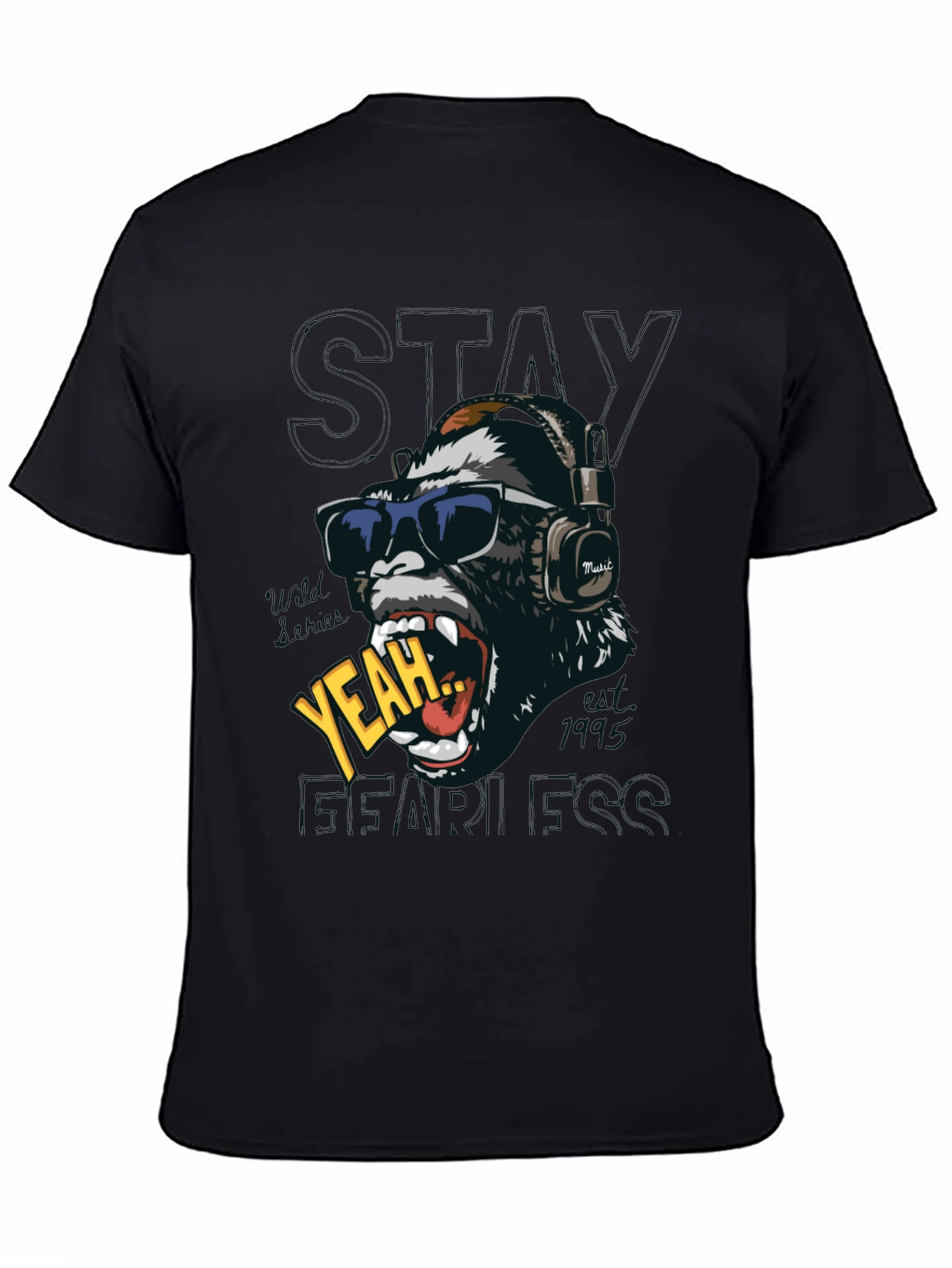 Cool Gorilla Graphic Print T-Shirt