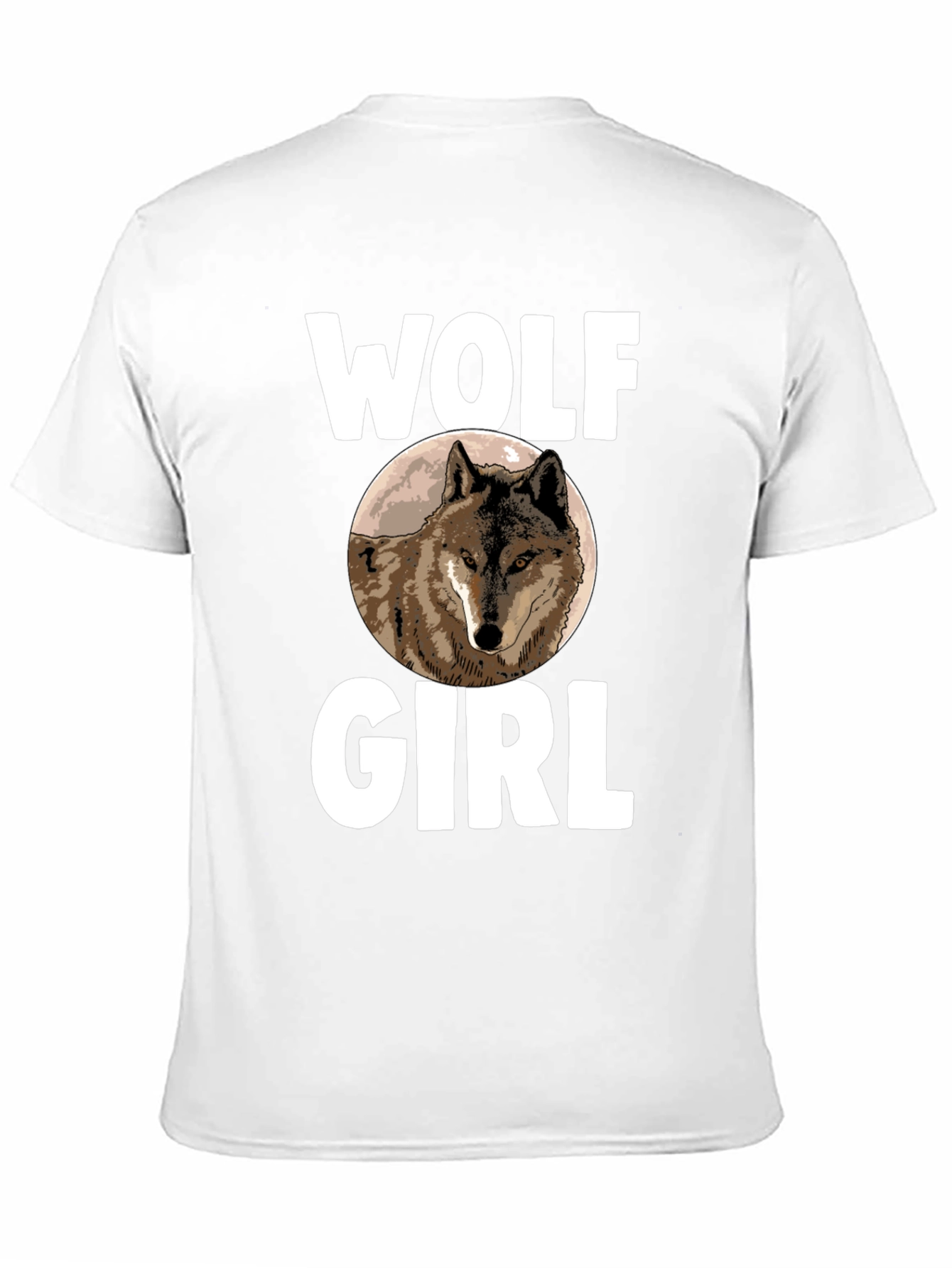Wolf Girl T-Shirt - Novelty Animal Graphic Tee