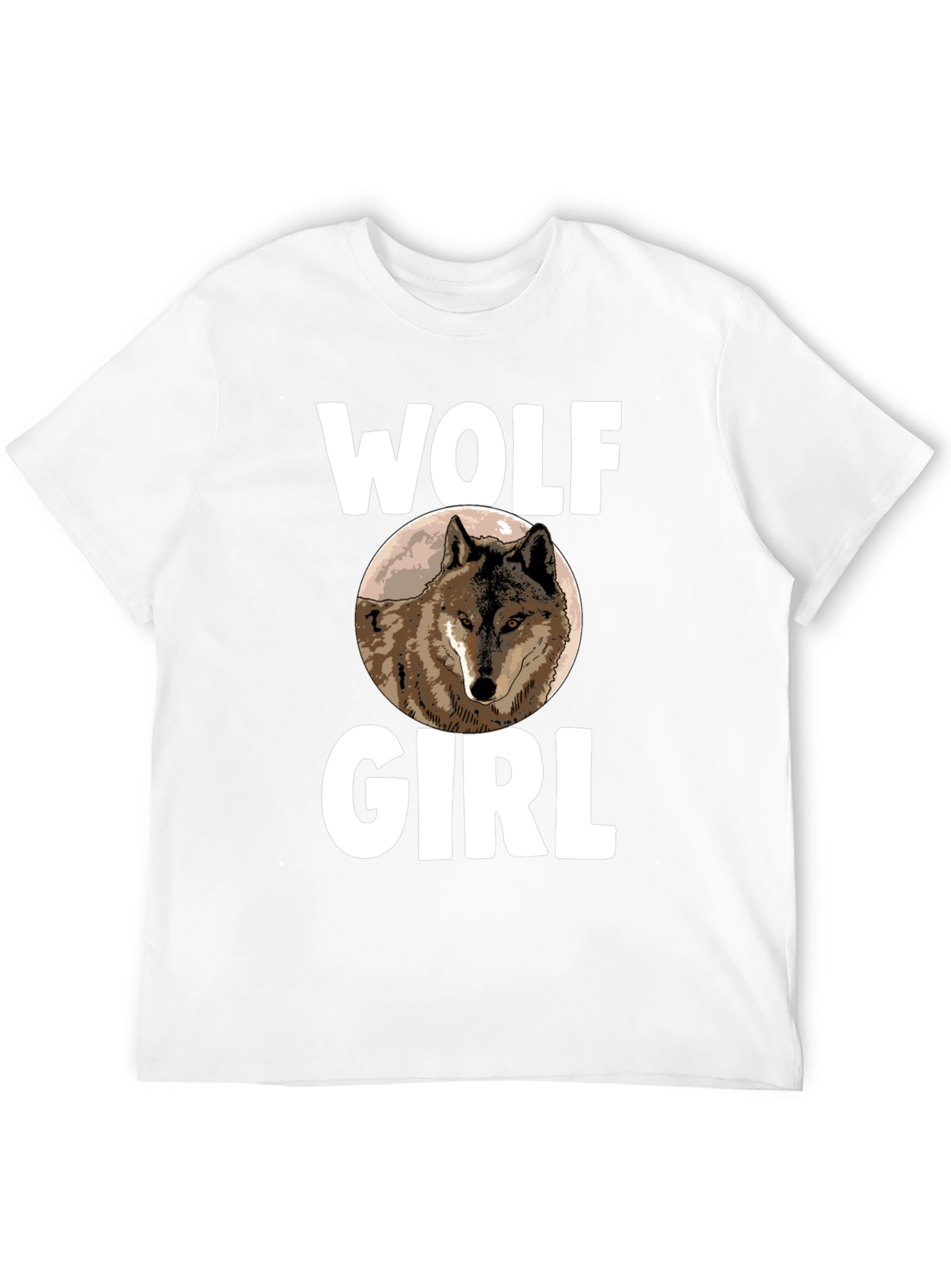 Wolf Girl T-Shirt - Novelty Animal Graphic Tee