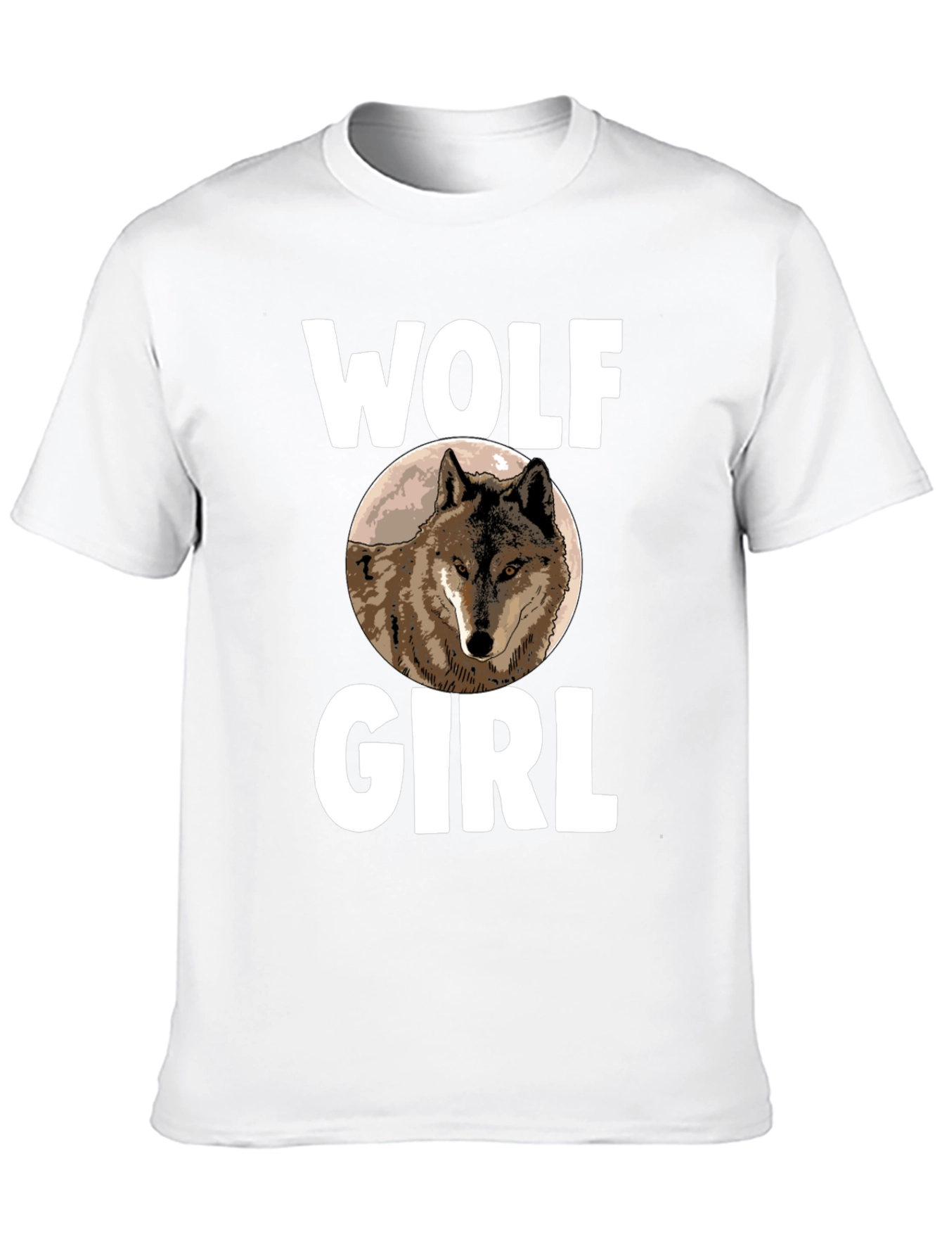 Wolf Girl T-Shirt - Novelty Animal Graphic Tee