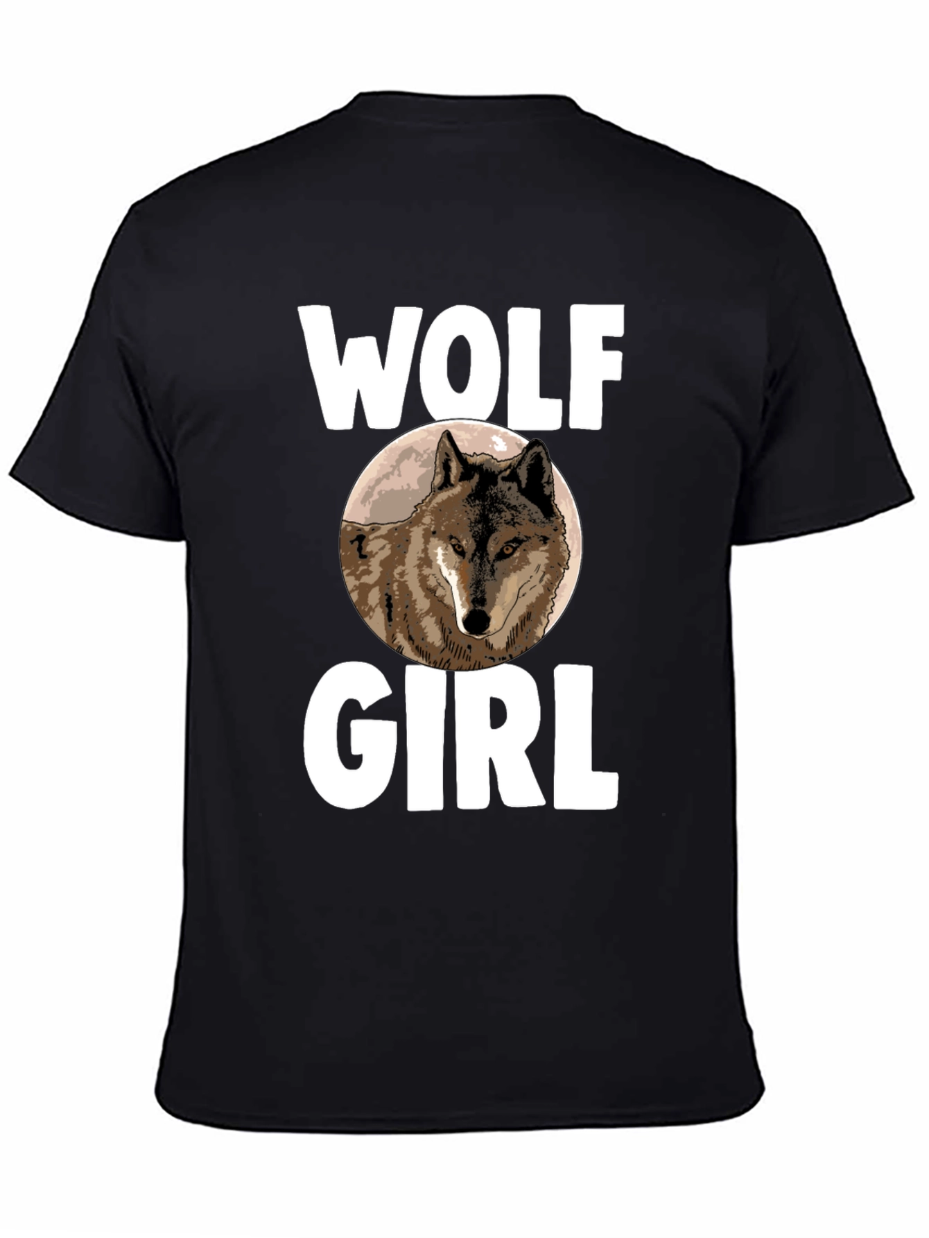 Wolf Girl T-Shirt - Novelty Animal Graphic Tee