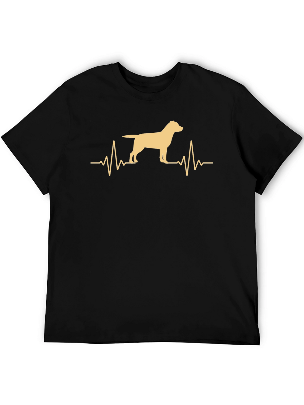 Dog Heartbeat T-Shirt - Black Graphic Tee