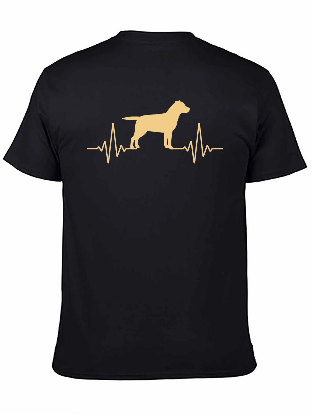 Dog Heartbeat T-Shirt - Black Graphic Tee