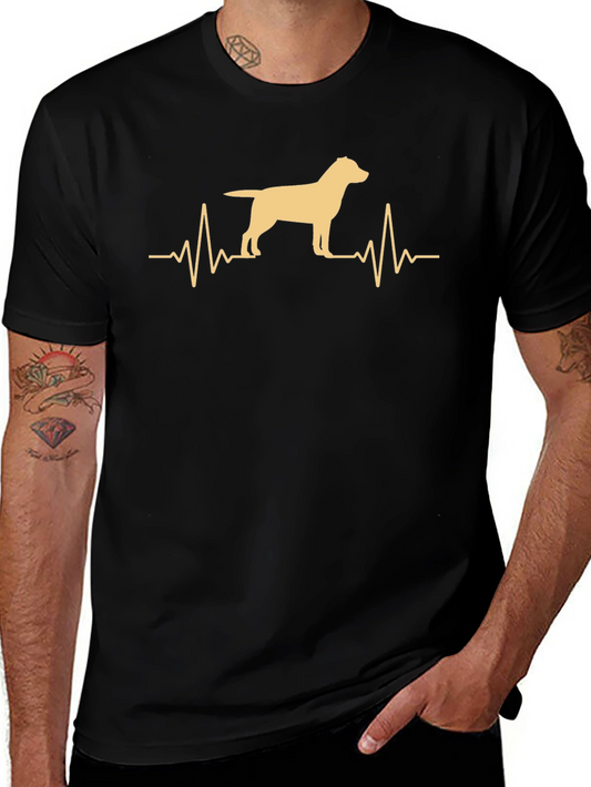 Dog Heartbeat T-Shirt - Black Graphic Tee