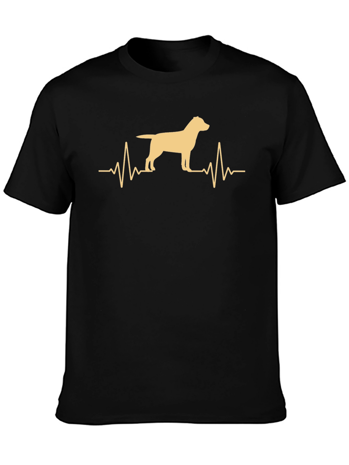 Dog Heartbeat T-Shirt - Black Graphic Tee