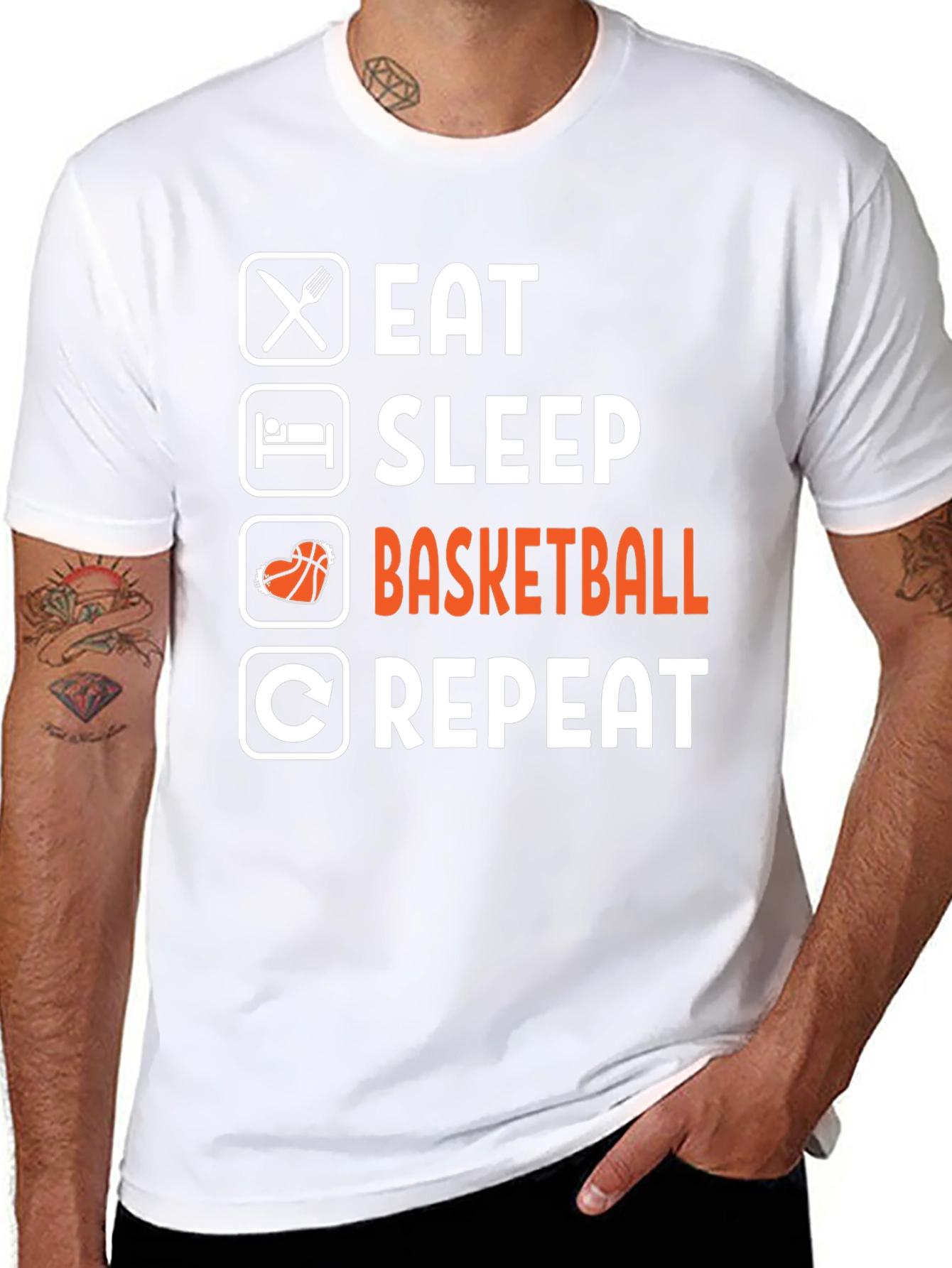 Eat Sleep Basketball Repeat T-Shirt