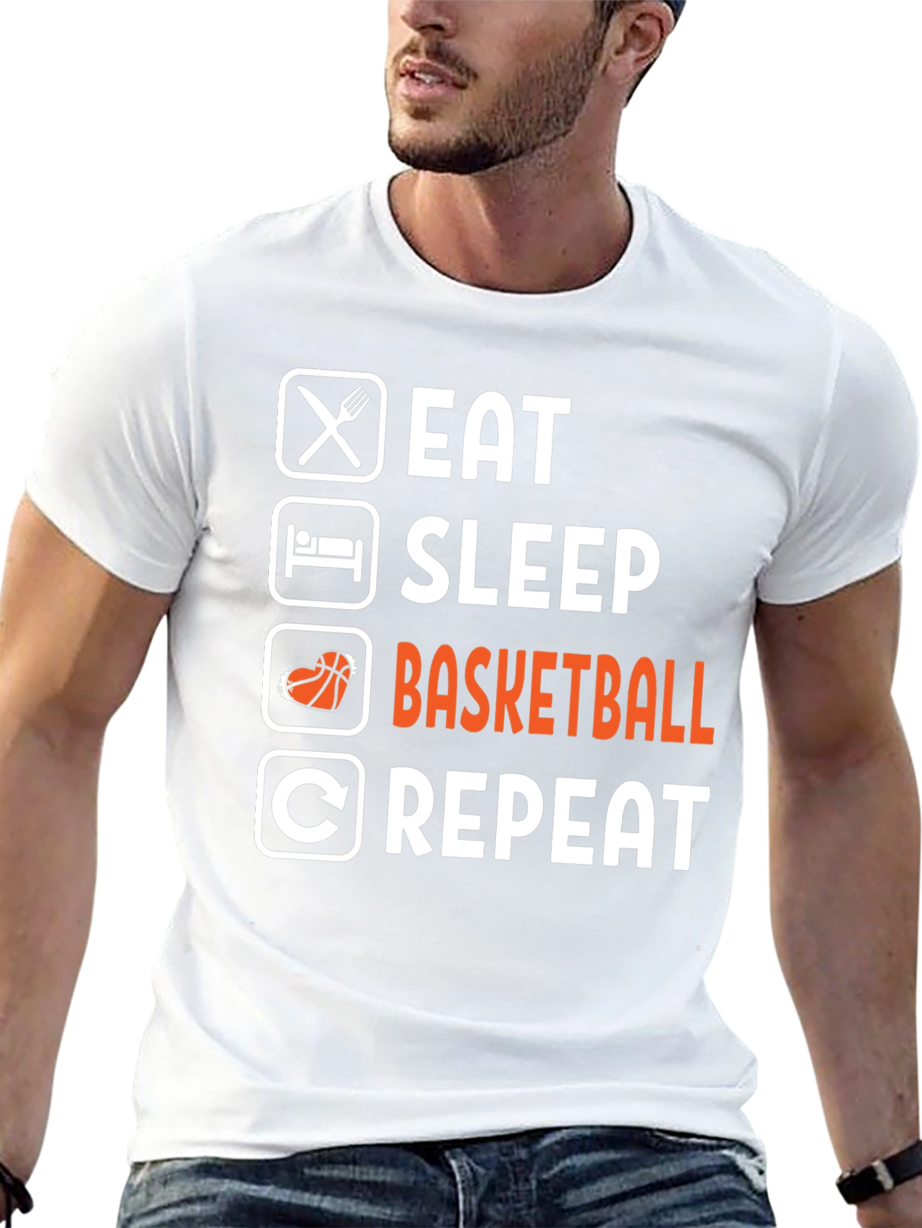 Eat Sleep Basketball Repeat T-Shirt