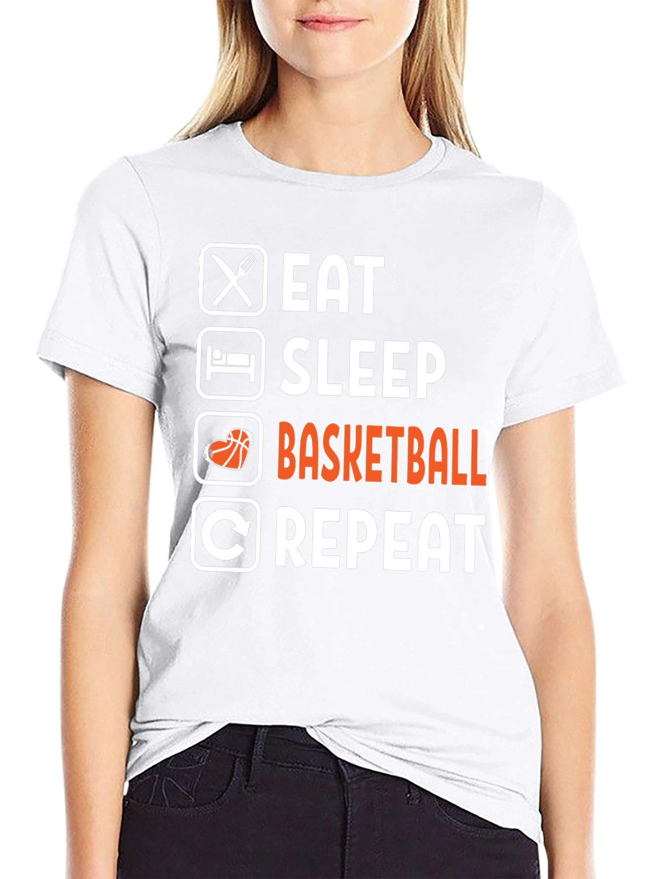 Eat Sleep Basketball Repeat T-Shirt