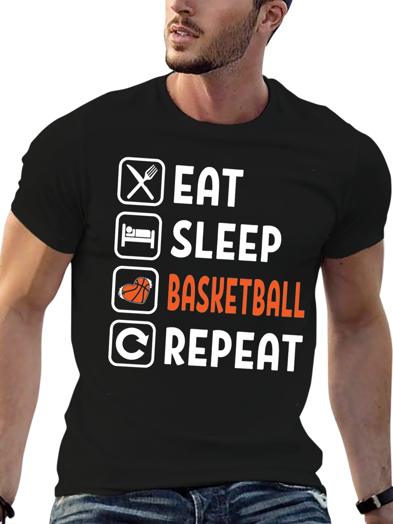 Eat Sleep Basketball Repeat T-Shirt