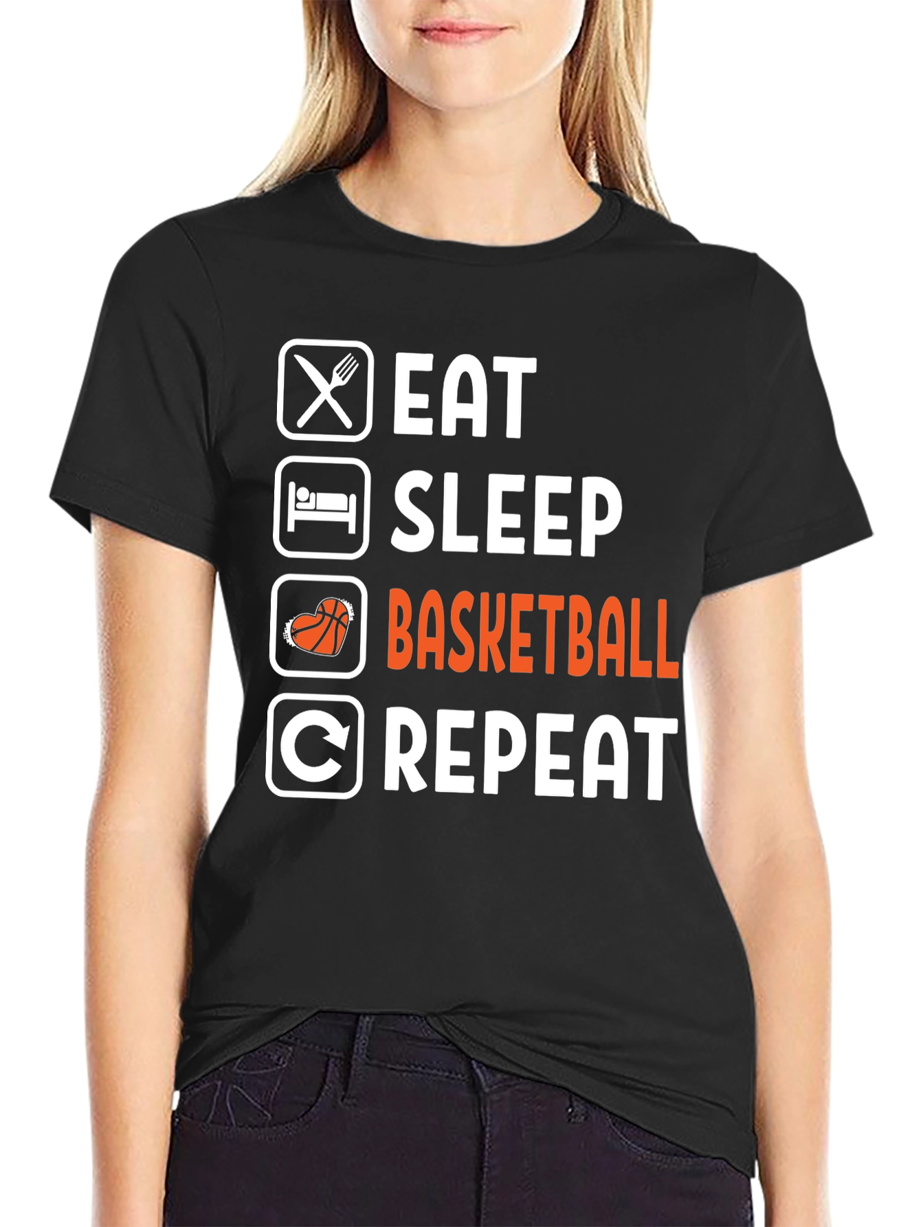 Eat Sleep Basketball Repeat T-Shirt