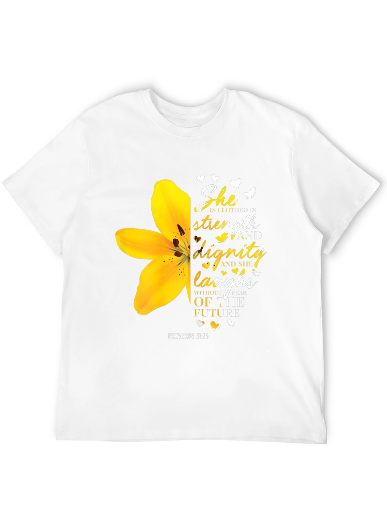 She Is Clothed in Strength T-Shirt - Christian Verse